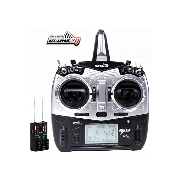 Detrum Blitz-DT9 9CH Smart Programming/Telemetry Transmitter Set Black (TX+RXC9M)