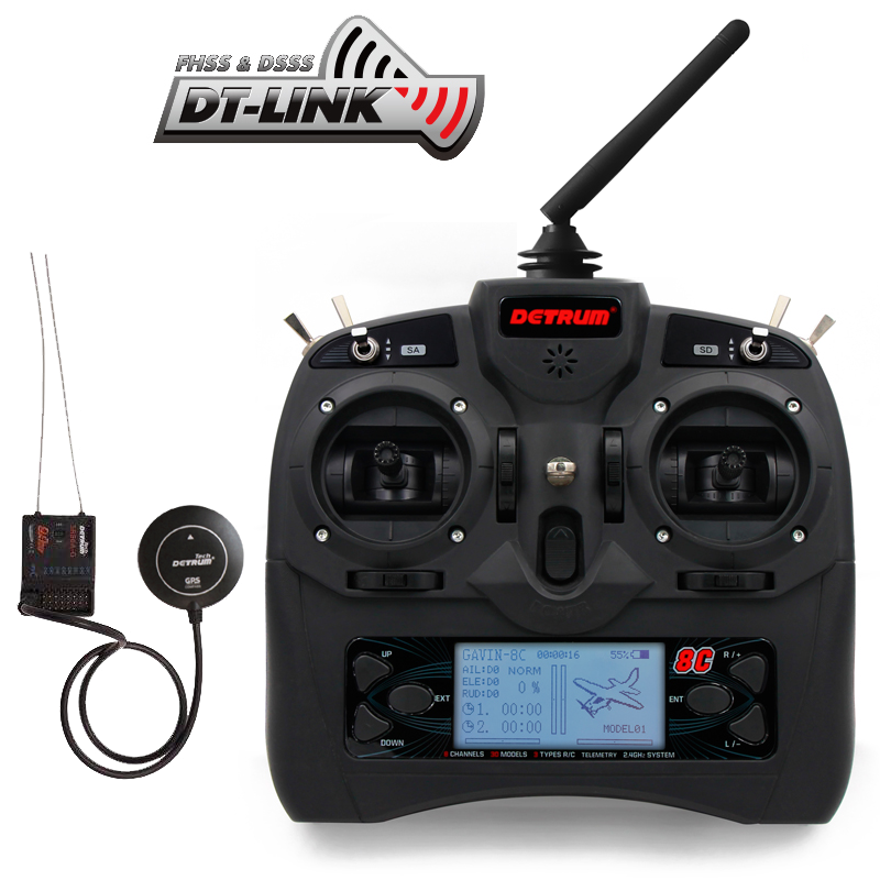 Detrum GAVIN-8C 8CH Digital Transmitter with SR86A-G GPS Autopilot Telemetry Receiver