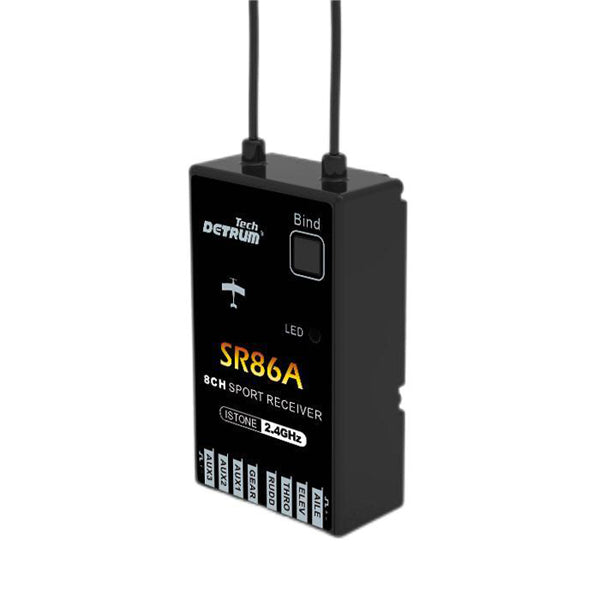 Detrum SR86A 8CH 2.4Ghz Receiver with iStone 6-Axis Gyro Stabilizer w/ ABS System