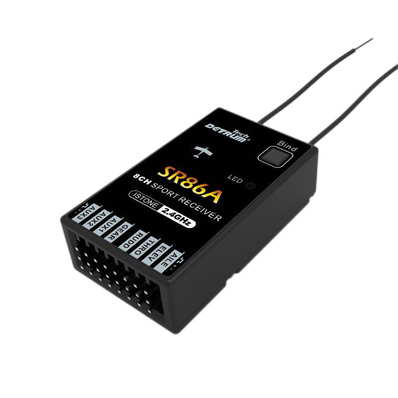 Detrum SR86A 8CH 2.4Ghz Receiver with iStone 6-Axis Gyro Stabilizer w/ ABS System - DTM-R003