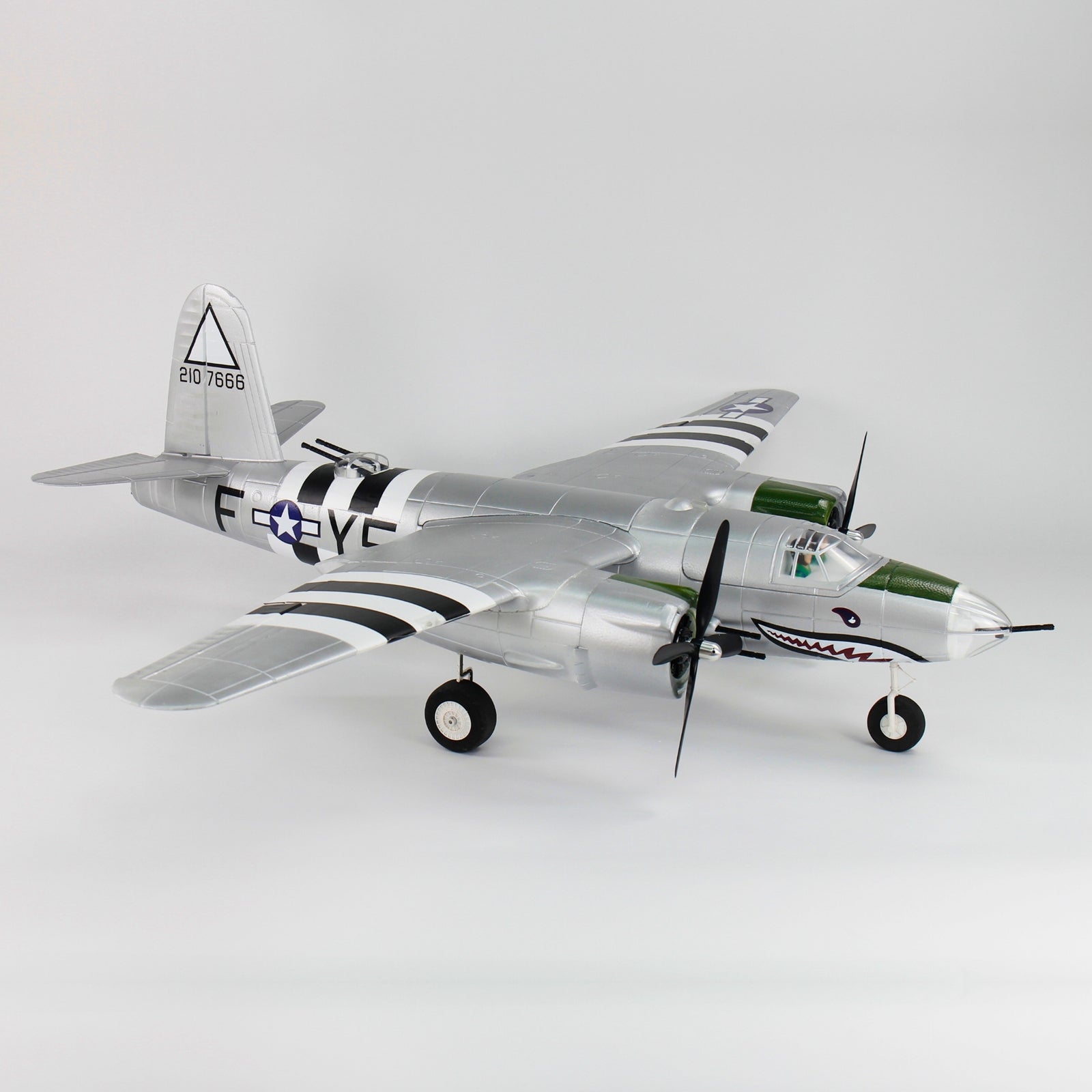 Dynam-B-26-Marauder-4S-Radio-Controlled-Twin-Warbird-Plane-1.5m-Flaps-Silver-DY8972SV-SRTF_13