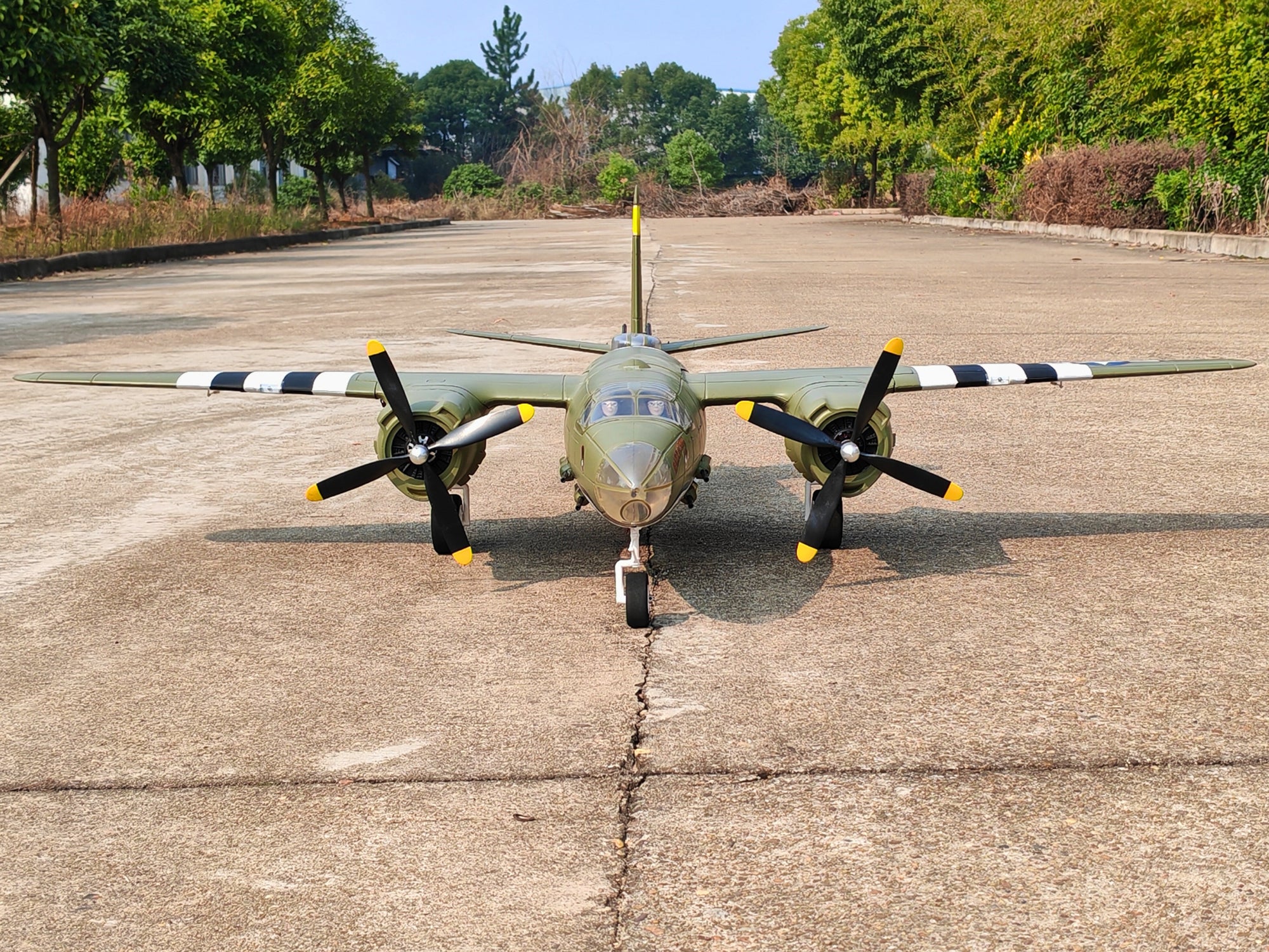 Dynam B 26 Marauder Green 4S RC Remote Controlled Twin Engine Warbird Aiplane 1500mm Wingspan Flaps PNP BNF SPNP RTF DY8972GN