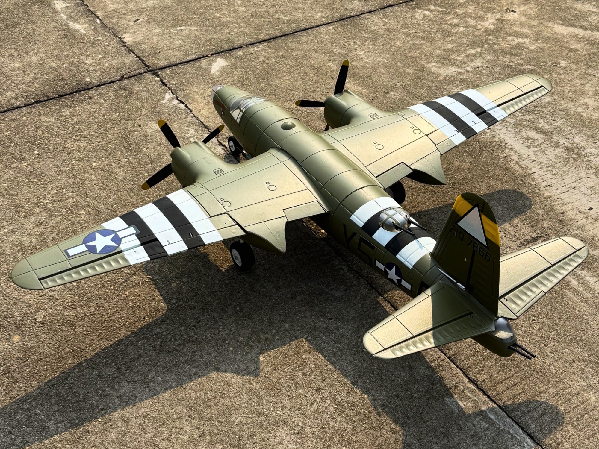 Dynam B 26 Marauder Green 4S RC Remote Controlled Twin Engine Warbird Aiplane 1500mm Wingspan Flaps PNP BNF SPNP RTF DY8972GN