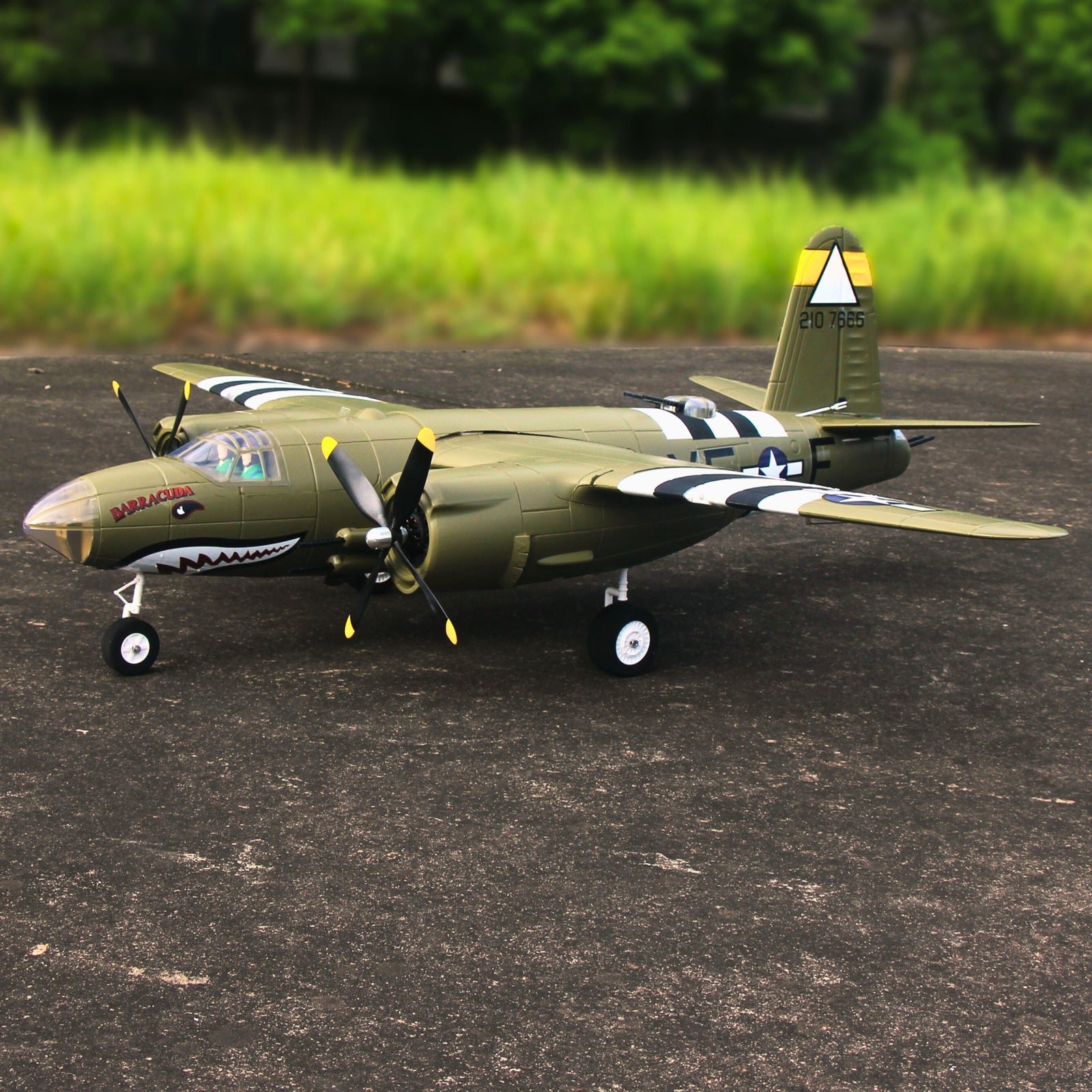 Dynam-B-26-Marauder-Green-4S-Twin-Engine-RC-Warbird-Plane-1.5m-SRTF-DY8972GN