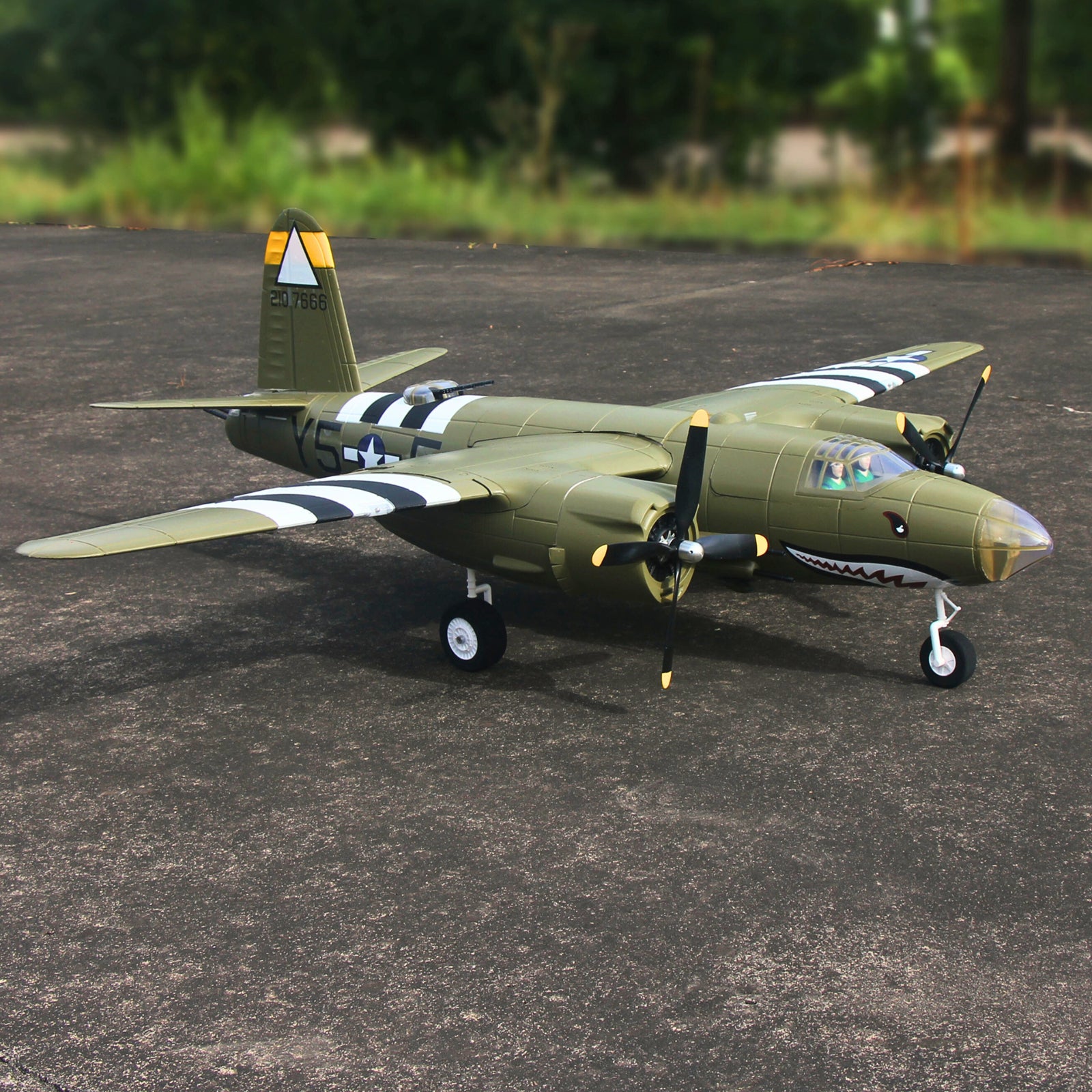 Dynam-B-26-Marauder-Green-4S-Twin-Engine-RC-Warbird-Plane-1.5m-SRTF-DY8972GN
