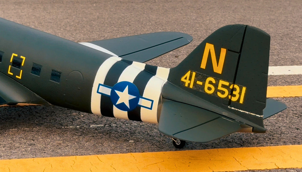 Dynam-C-47-Skytrain-V2-Green-RC-Radio-Controlled-Warbird-Plane-1500mm-Wingspan-PNP-SPNP-BNF-RTF-6C-DY8931GN
