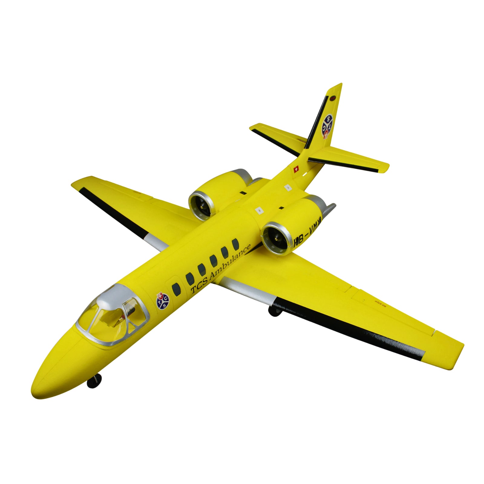 Dynam C-550 Turbo Jet V2 Yellow 4S Twin 64mm EDF Jet w/ Flaps