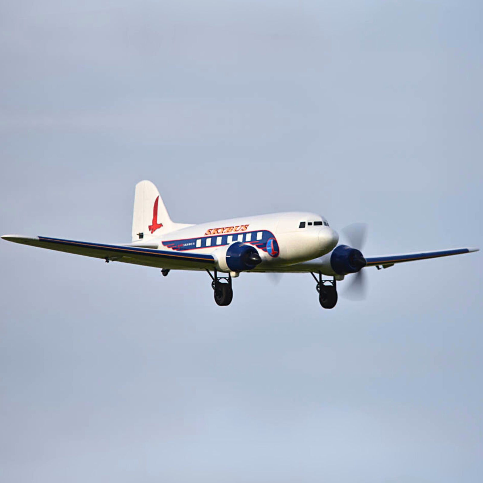 Dynam-DC-3-Skybus-White-RC-Radio-Controlled-Warbird-Airplane-1500mm-Wingspan-PNP-SPNP-BNF-RTF-6C-DY8931WT