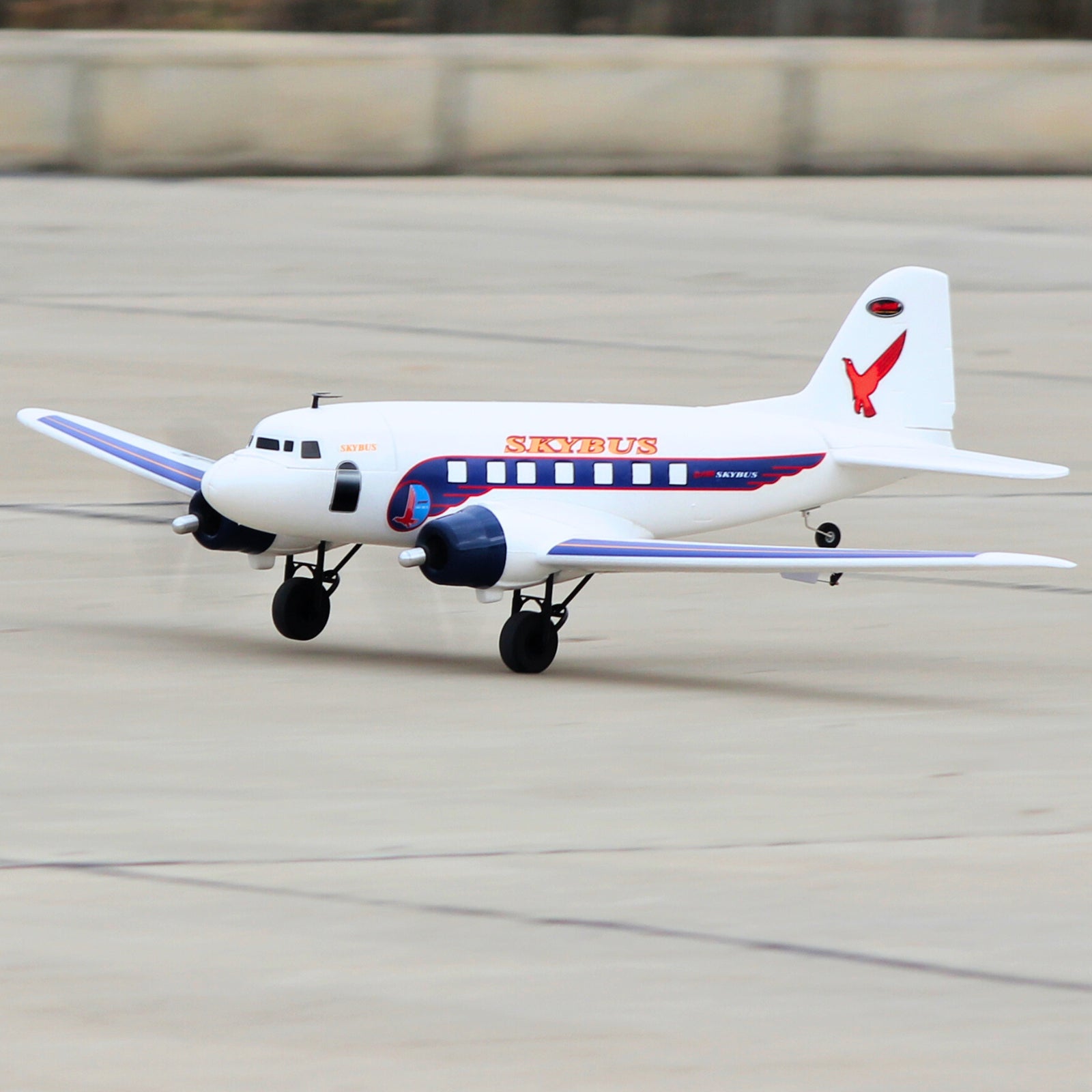 Dynam-DC-3-Skybus-White-RC-Radio-Controlled-Warbird-Airplane-1500mm-Wingspan-PNP-SPNP-BNF-RTF-6C-DY8931WT