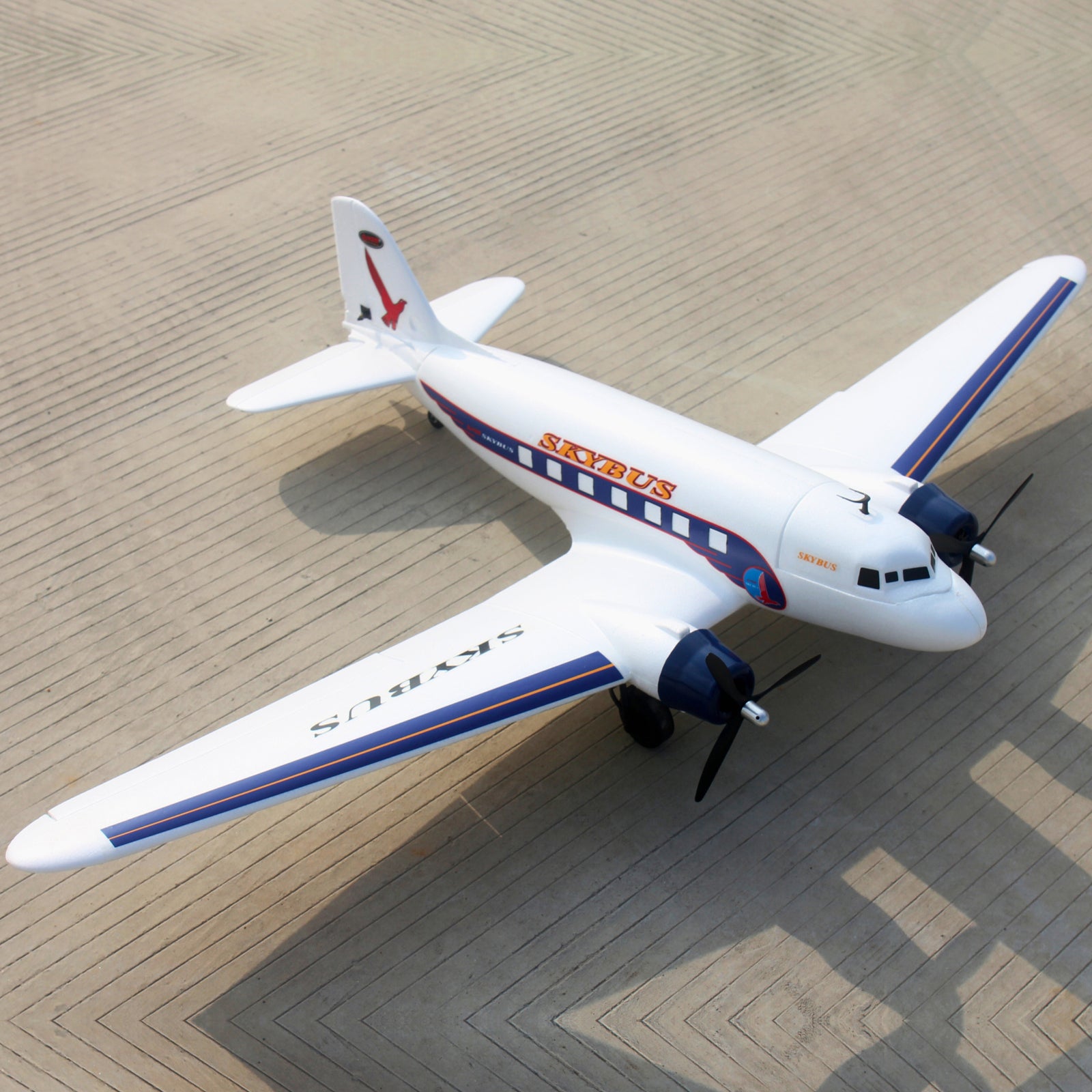Dynam-DC-3-Skybus-White-RC-Radio-Controlled-Warbird-Airplane-1500mm-Wingspan-PNP-SPNP-BNF-RTF-6C-DY8931WT