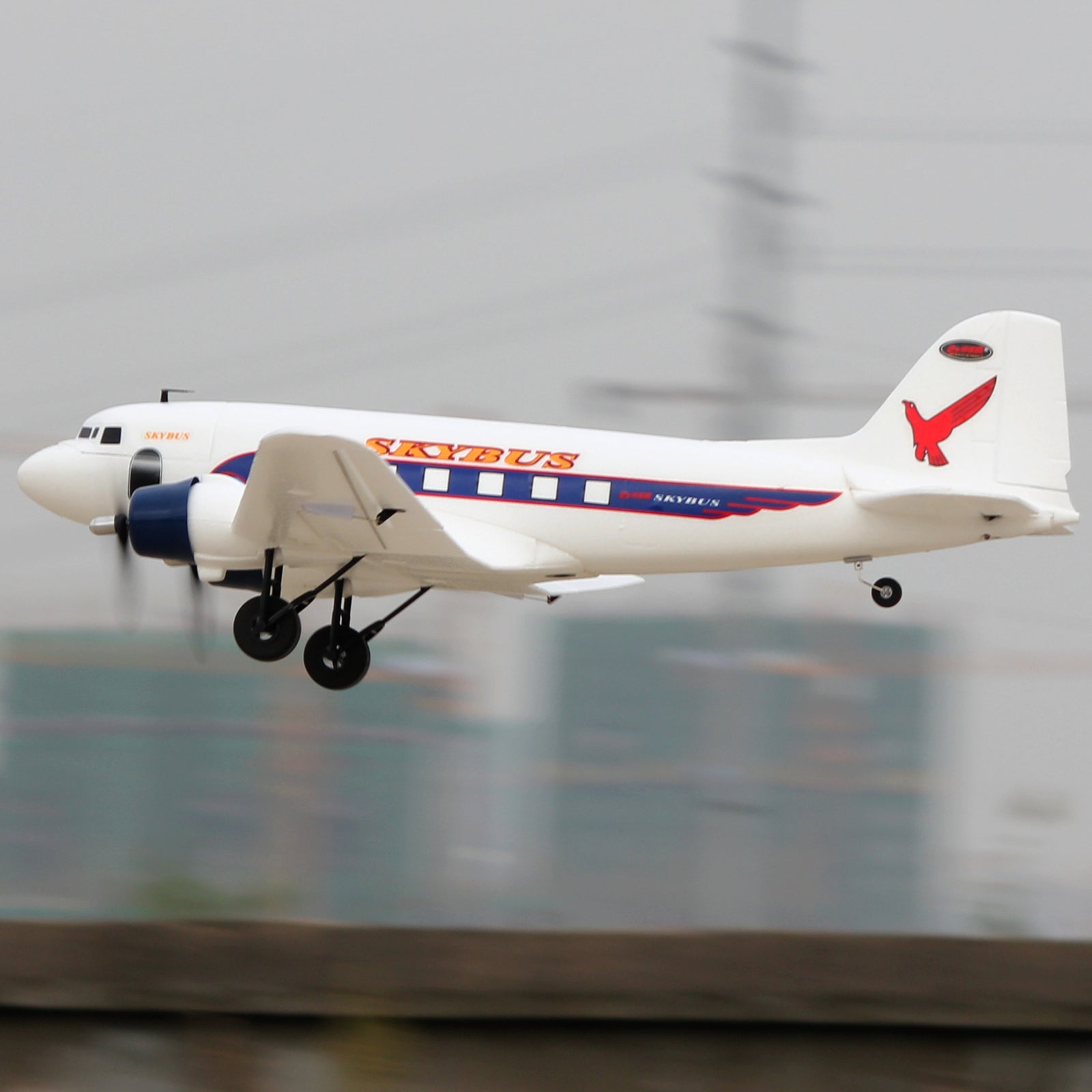Dynam-DC-3-Skybus-White-RC-Radio-Controlled-Warbird-Airplane-1500mm-Wingspan-PNP-SPNP-BNF-RTF-6C-DY8931WT