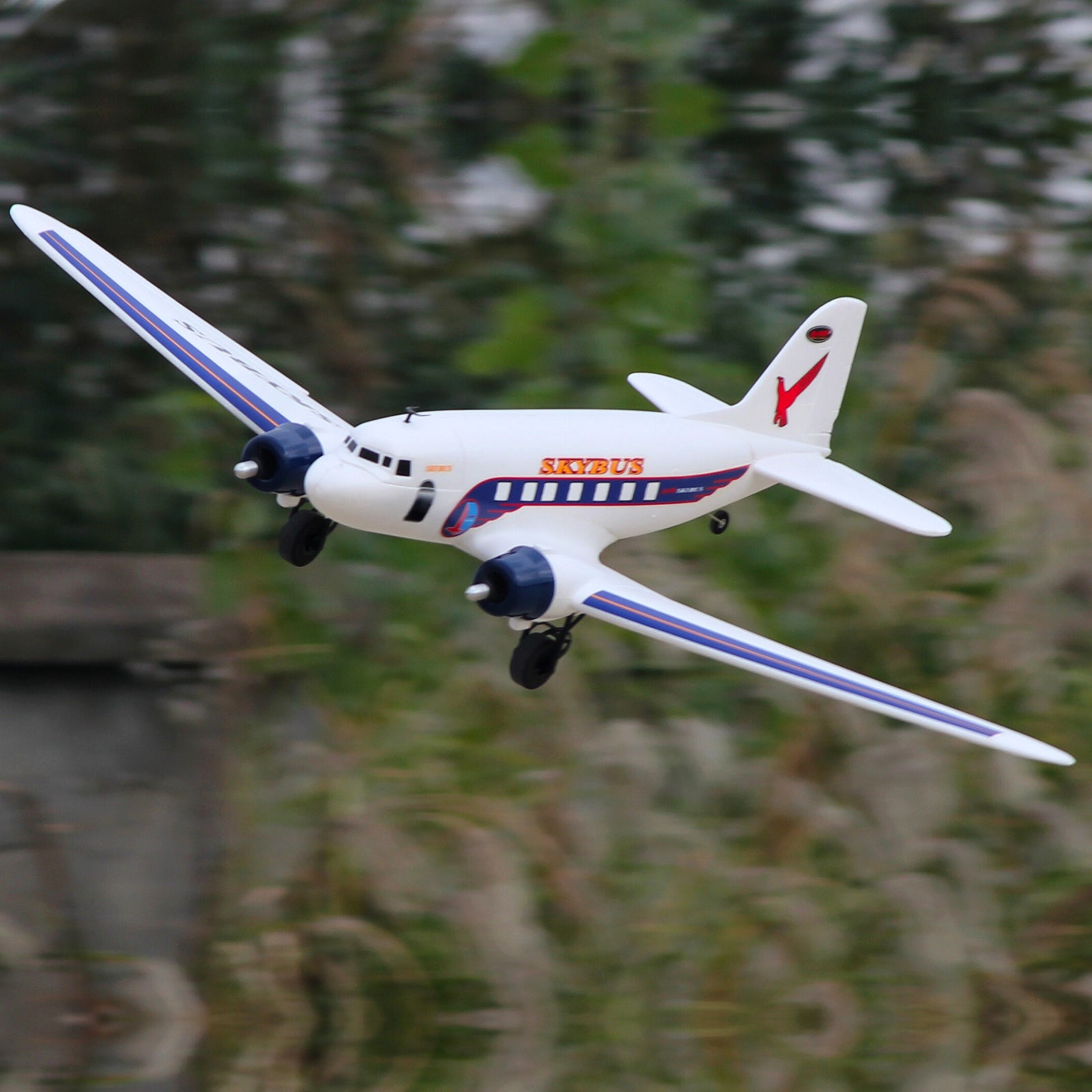 Dynam-DC-3-Skybus-White-RC-Radio-Controlled-Warbird-Airplane-1500mm-Wingspan-PNP-SPNP-BNF-RTF-6C-DY8931WT