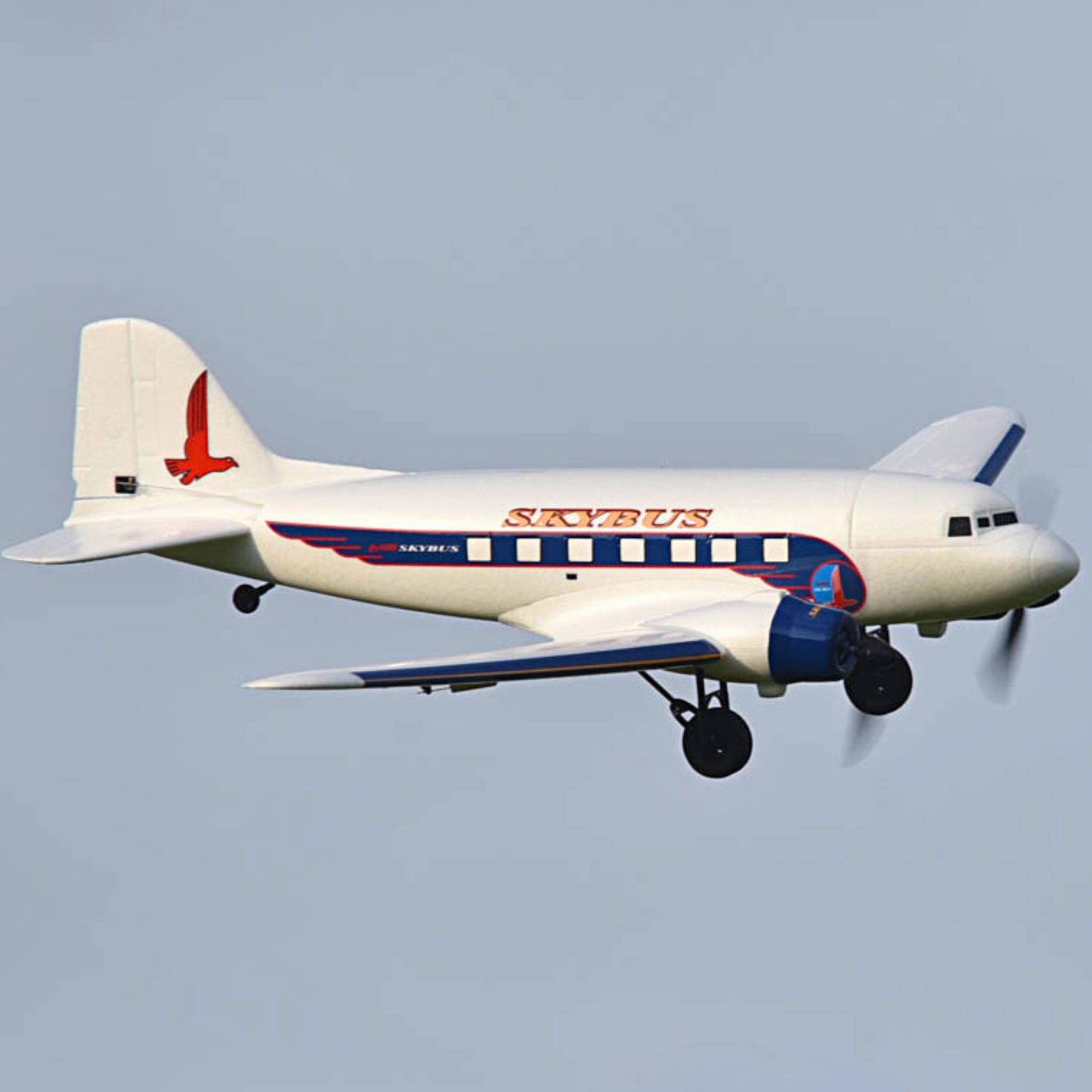 Dynam-DC-3-Skybus-White-RC-Radio-Controlled-Warbird-Airplane-1500mm-Wingspan-PNP-SPNP-BNF-RTF-6C-DY8931WT