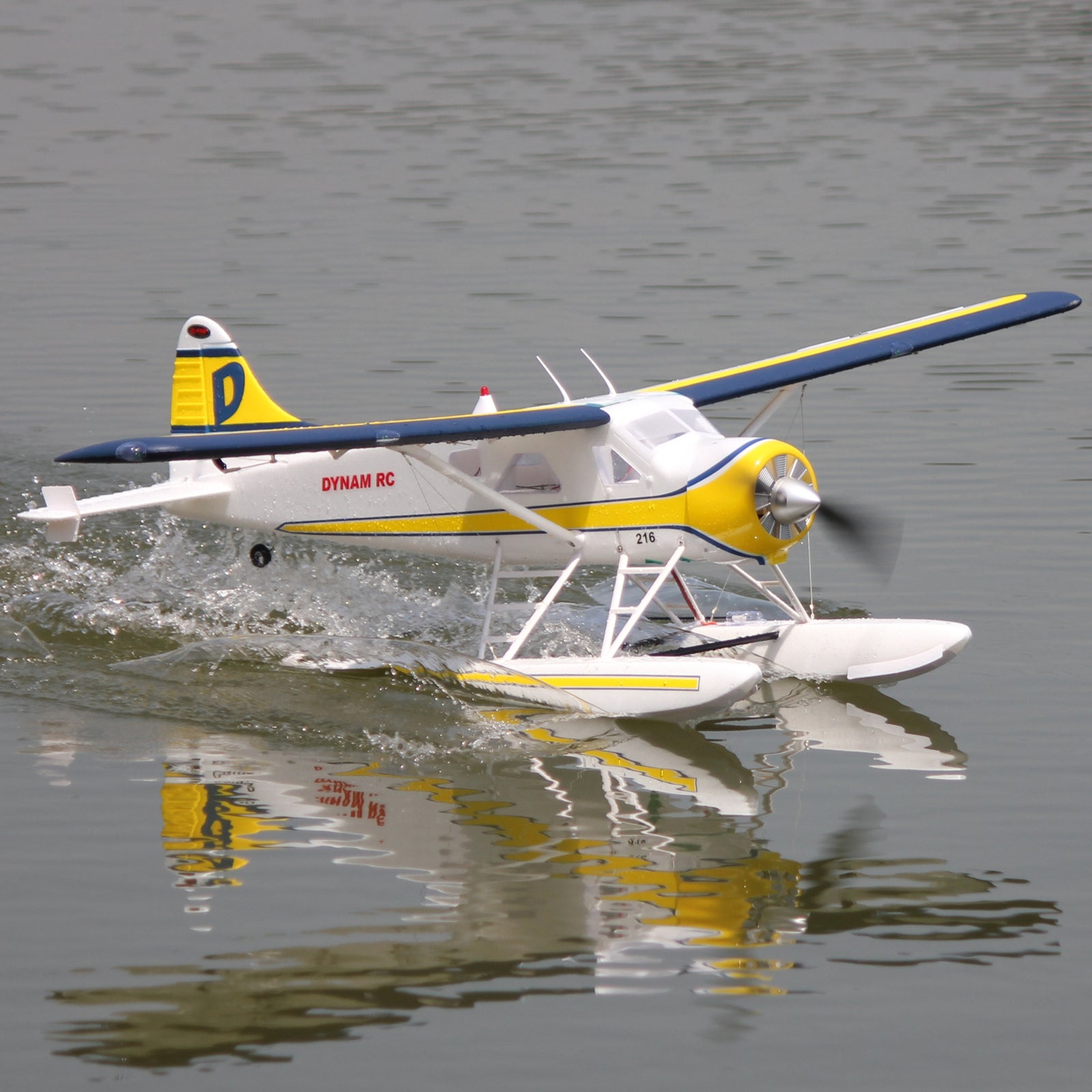 Dynam-DHC-2-Beaver-V2-Blue-4S-Sea-Land-RC-Radio-Controlled-Seaplane-1500mm-Flaps-Plus-Floats-PNP-SPNP-BNF-RTF-8C-DY8961BL
