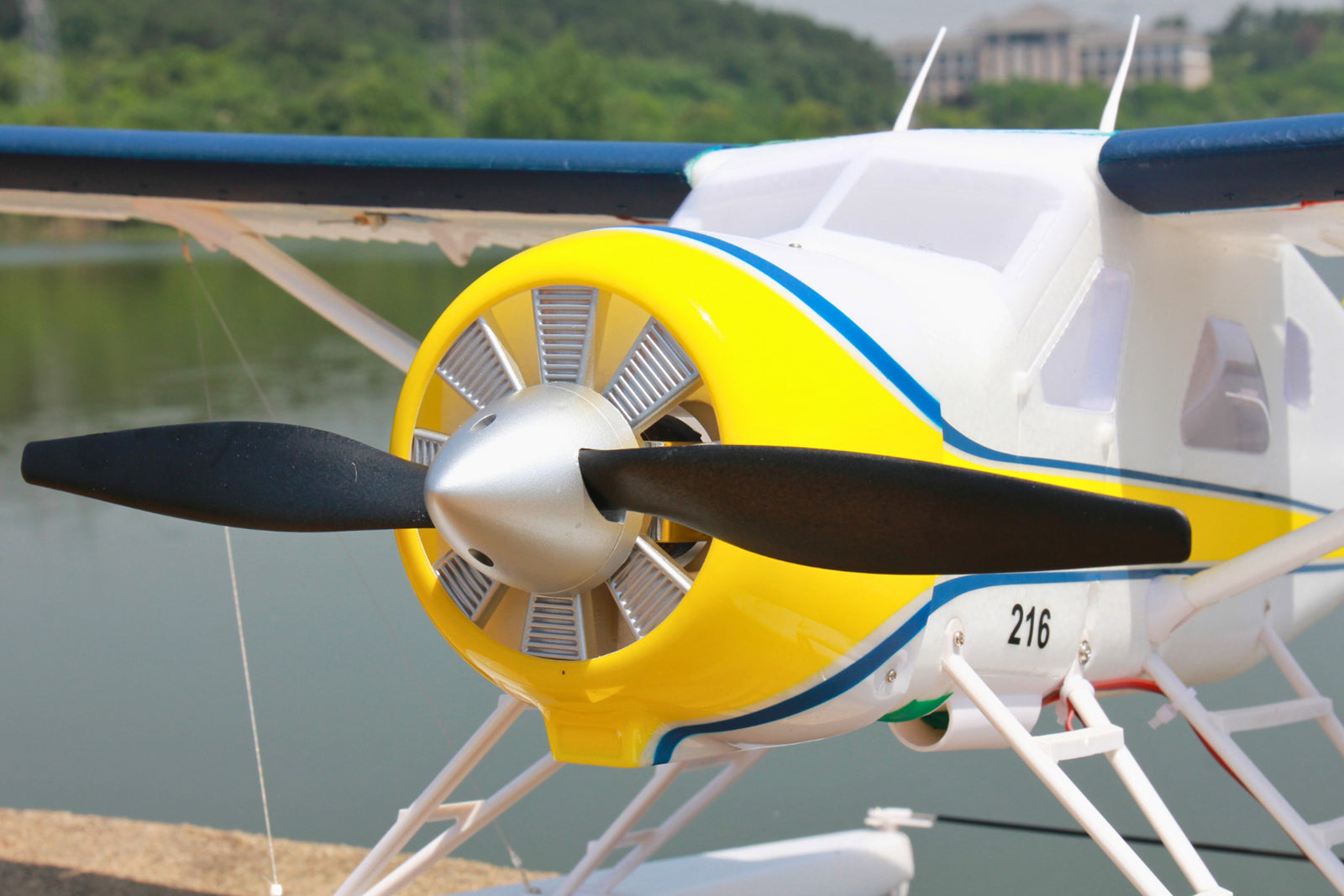 Dynam-DHC-2-Beaver-V2-Blue-4S-Sea-Land-RC-Radio-Controlled-Seaplane-1500mm-Flaps-Plus-Floats-PNP-SPNP-BNF-RTF-8C-DY8961BL