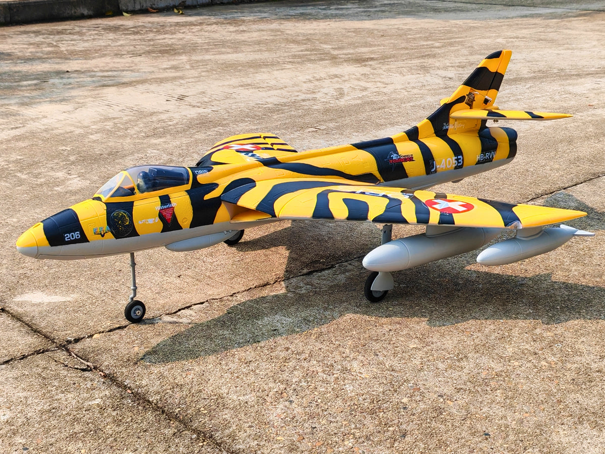 Dynam Hawker Hunter 4S 70mm 12 Blade RC Remote Control Beginner EDF Jet Airplane Flaps PNP BNF SPNP RTF DY8976