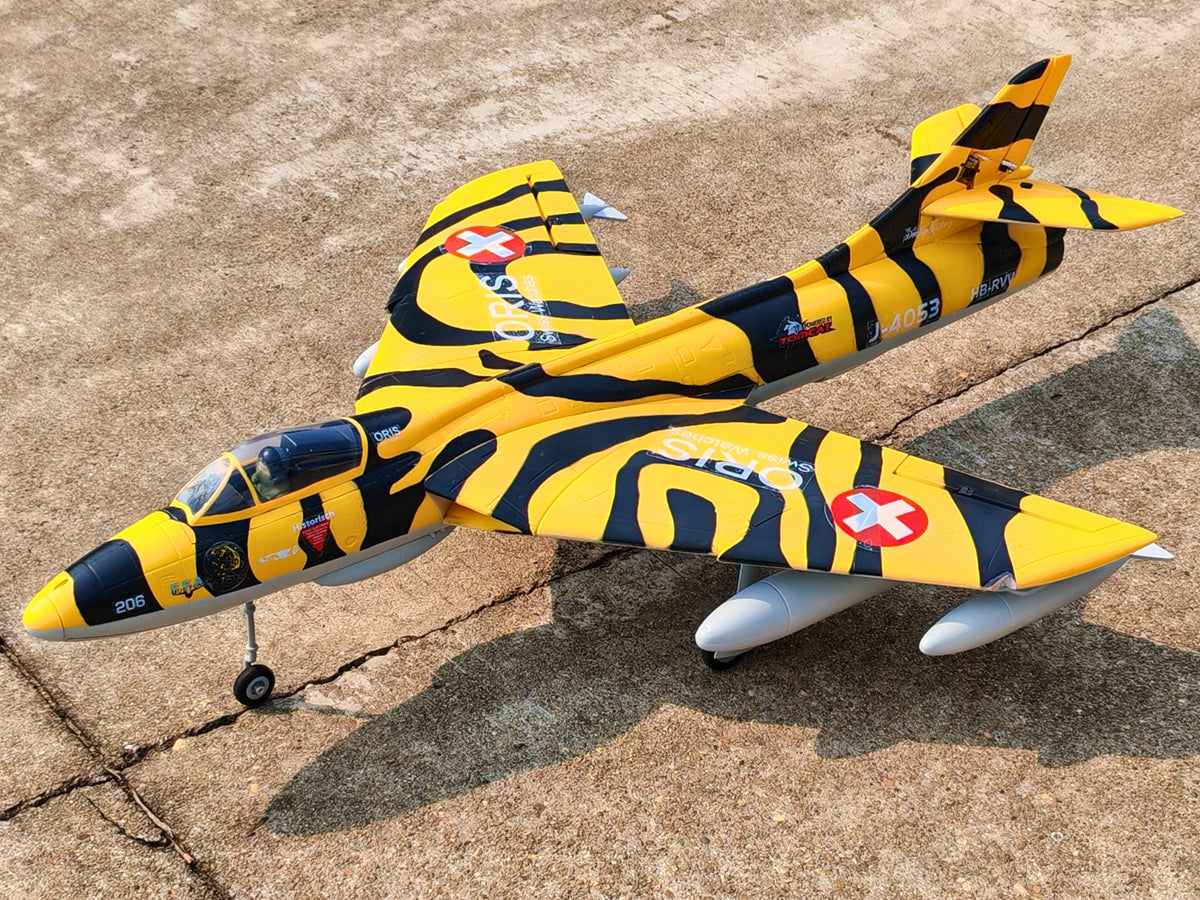 Dynam Hawker Hunter 4S 70mm 12 Blade RC Remote Control Beginner EDF Jet Airplane Flaps PNP BNF SPNP RTF DY8976