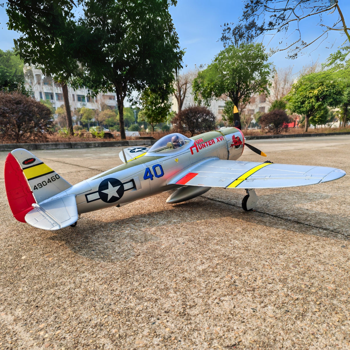 Dynam P 47D Thunderbolt V2 4S RC Radio Control Warbird Airplane 1220mm w Flaps PNP BNF RTF DY8956