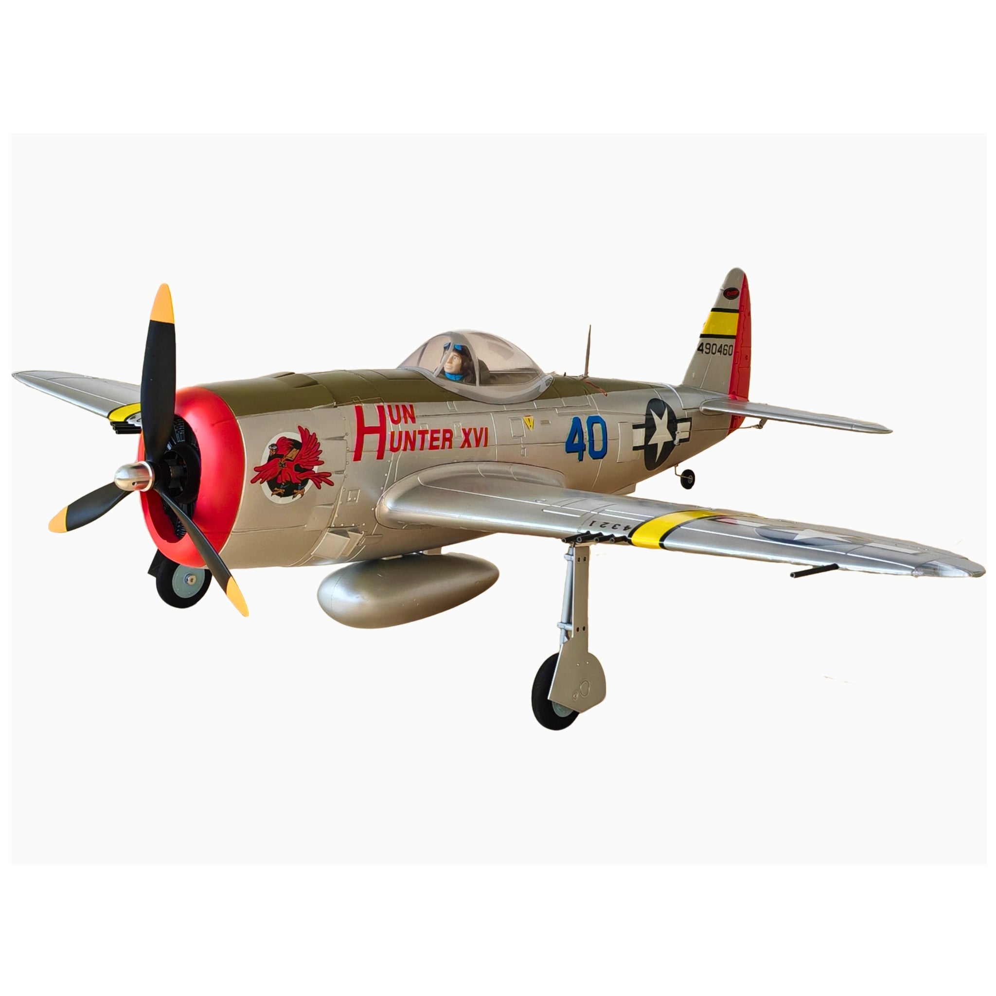 Dynam P 47D Thunderbolt V2 4S RC Radio Control Warbird Airplane 1220mm w Flaps PNP BNF RTF DY8956