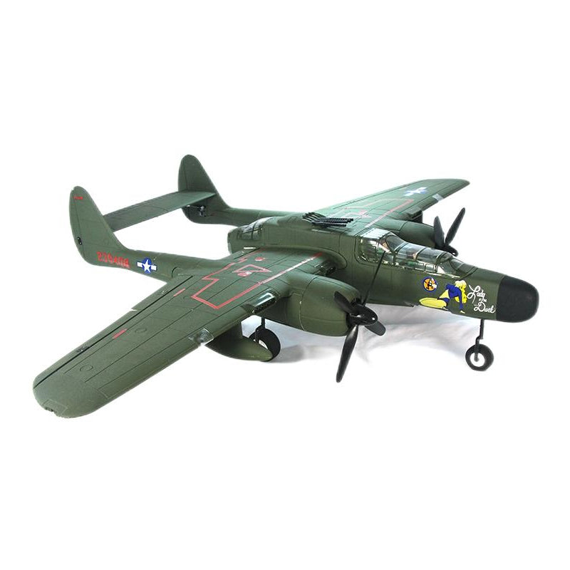 Dynam P-61 Black Widow Green Twin Engine RC Warbird Plane 1500mm 59inch Wingspan PNP/BNF/RTF - DY8973GN