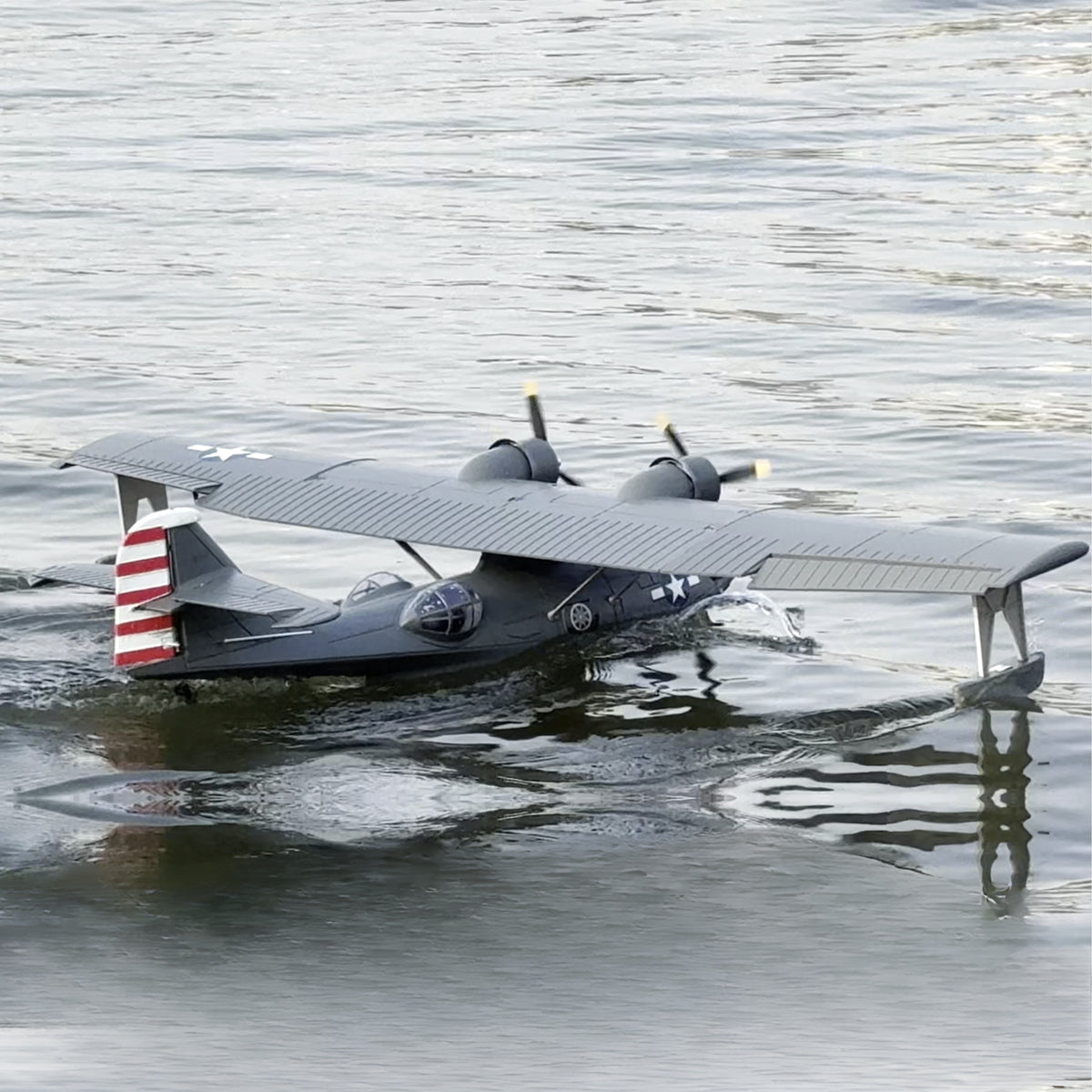 Dynam-PBY-Catalina-V2-Grey-Twin-Engine-Radio-Controlled-Pontoon-Plane-1500mm-Wingspan-PNP-PNP_iStone-BNF-SRTF-DY8943GY