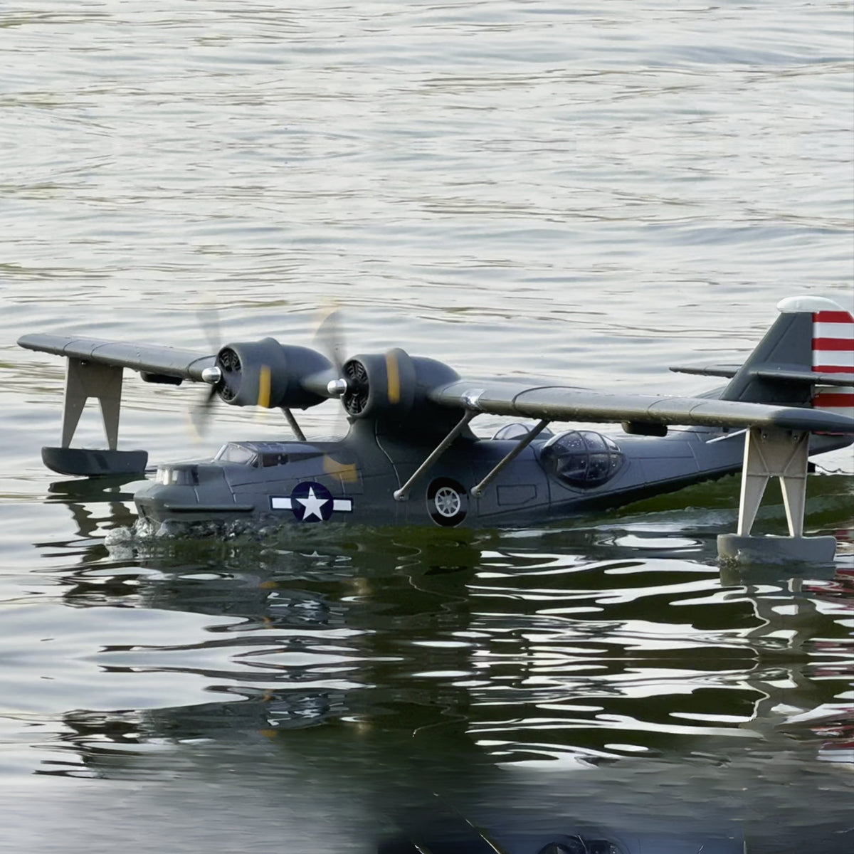 Dynam-PBY-Catalina-V2-Grey-Twin-Engine-Radio-Controlled-Pontoon-Plane-1500mm-Wingspan-PNP-PNP_iStone-BNF-SRTF-DY8943GY