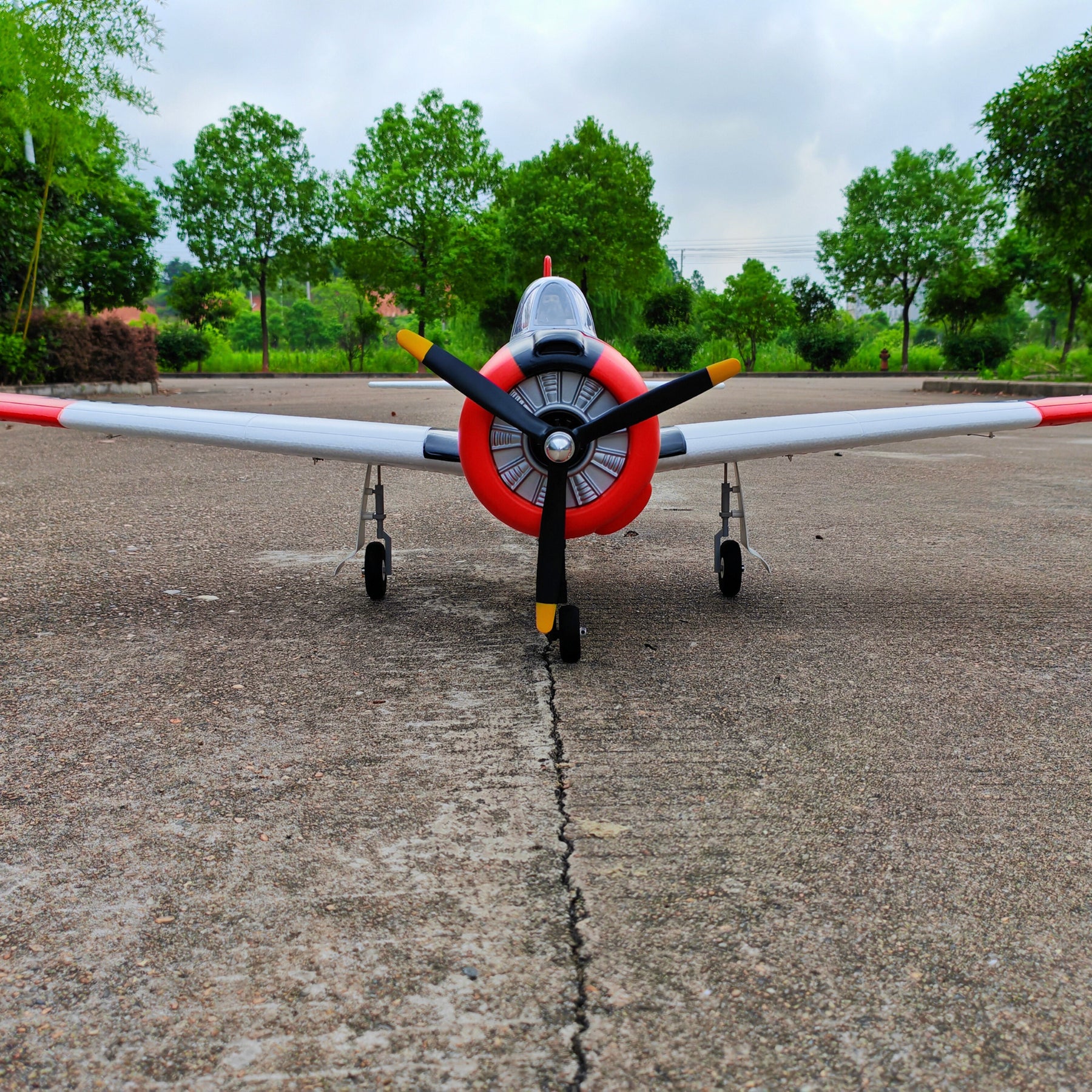 Dynam T28 Trojan V2 Red 4S RC Remote Control Warbird Airplane 1300mm Wingspan w/ Flaps DY8940RD