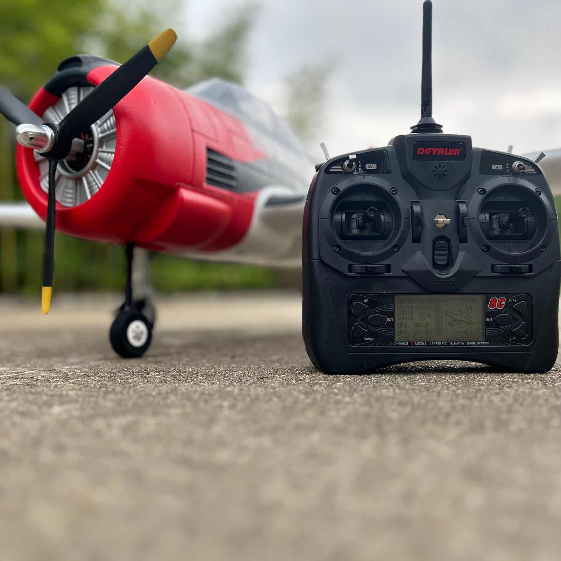 Dynam T28 Trojan V2 Red 4S RC Remote Control Warbird Airplane 1300mm Wingspan w/ Flaps DY8940RD