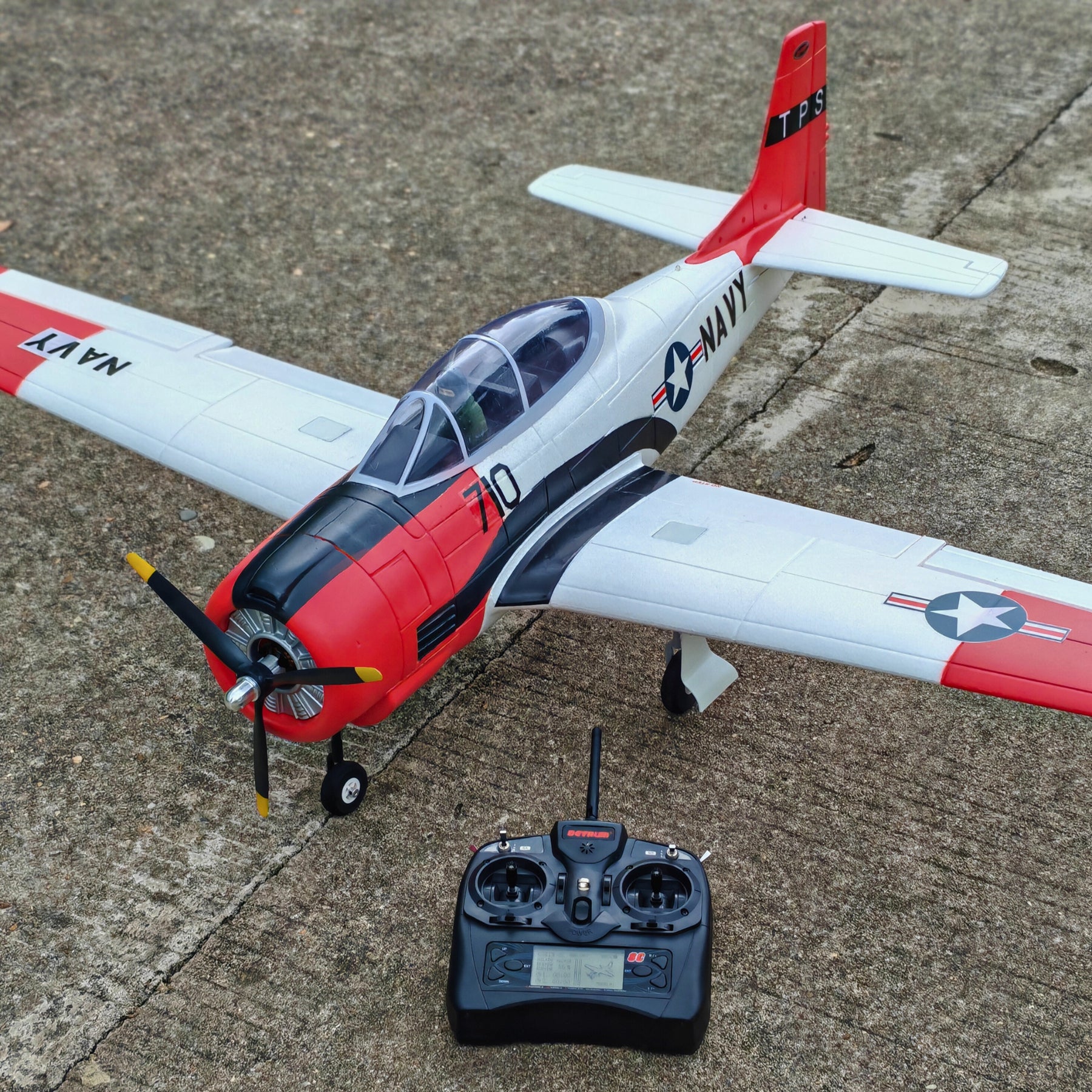 Dynam T28 Trojan V2 Red 4S RC Remote Control Warbird Airplane 1300mm Wingspan w/ Flaps DY8940RD