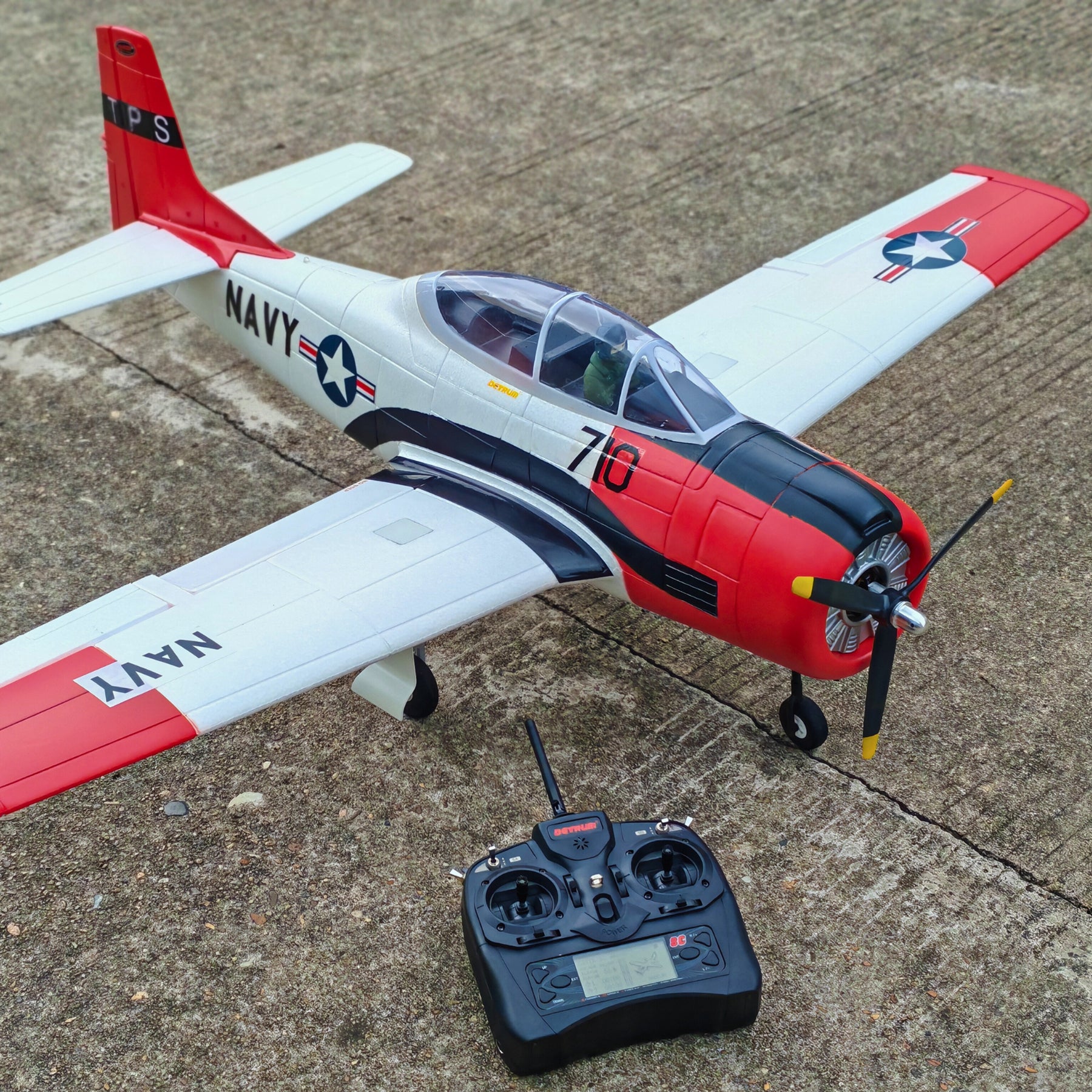 Dynam T28 Trojan V2 Red 4S RC Remote Control Warbird Airplane 1300mm Wingspan w/ Flaps DY8940RD