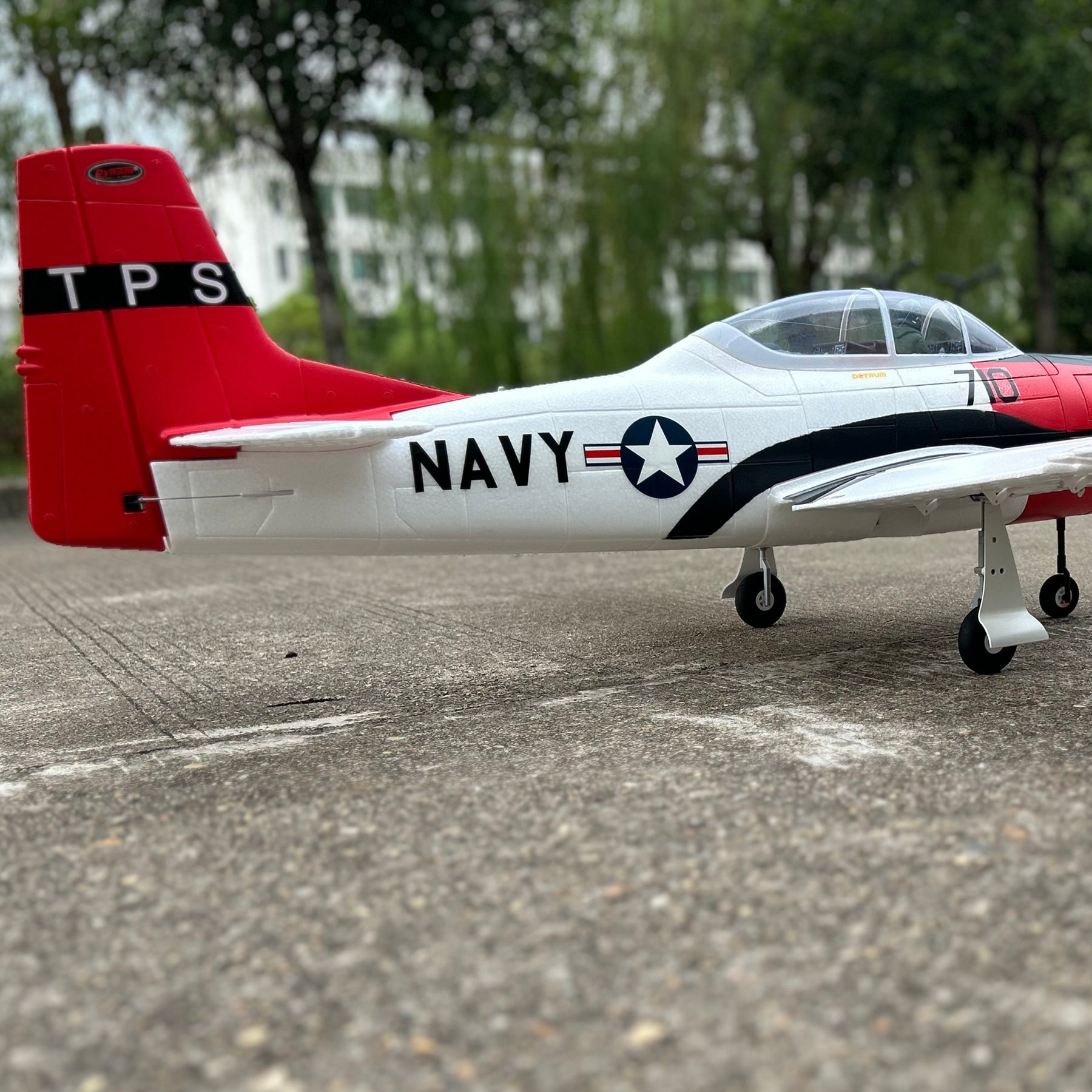Dynam T28 Trojan V2 Red 4S RC Remote Control Warbird Airplane 1300mm Wingspan w/ Flaps DY8940RD