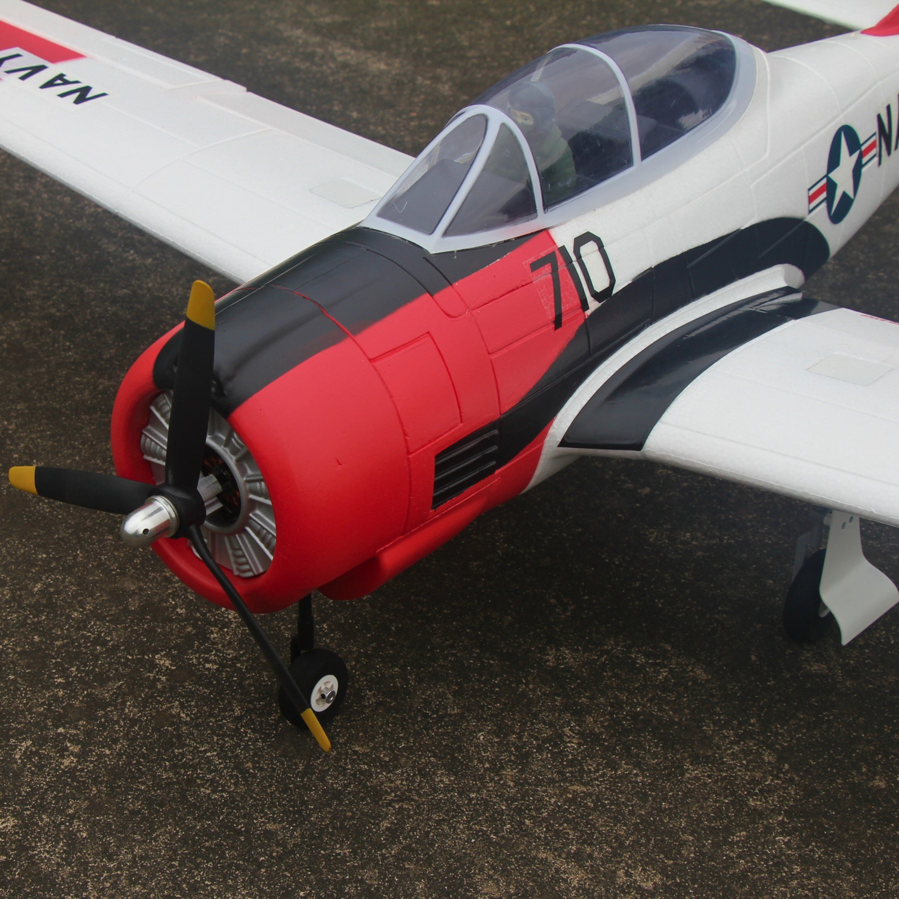 Dynam T28 Trojan V2 Red 4S RC Remote Control Warbird Airplane 1300mm Wingspan w/ Flaps DY8940RD