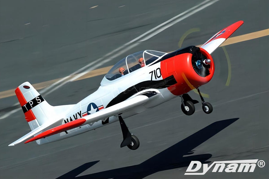 Dynam T28 Trojan V2 Red RC Warbird Plane 1270mm 50inch Wingspan PNP/BNF/RTF - DY8940RD