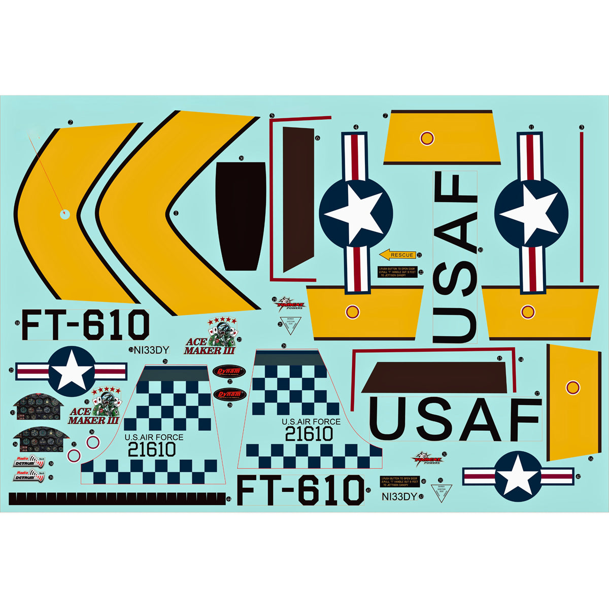Dynam-T-33-Shooting-Star-F80-Waterslide-Decal