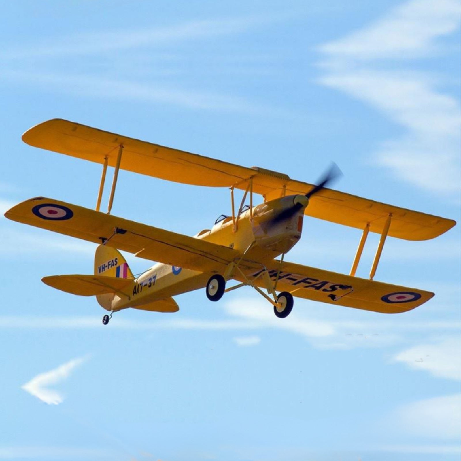 Dynam-Tiger-Moth-DH-82-V2-Yellow-4S-RC-Radio-Controlled-Biplane-1300mm-Wingspan-PNP-SPNP-BNF-RTF-6C-DY8957YL