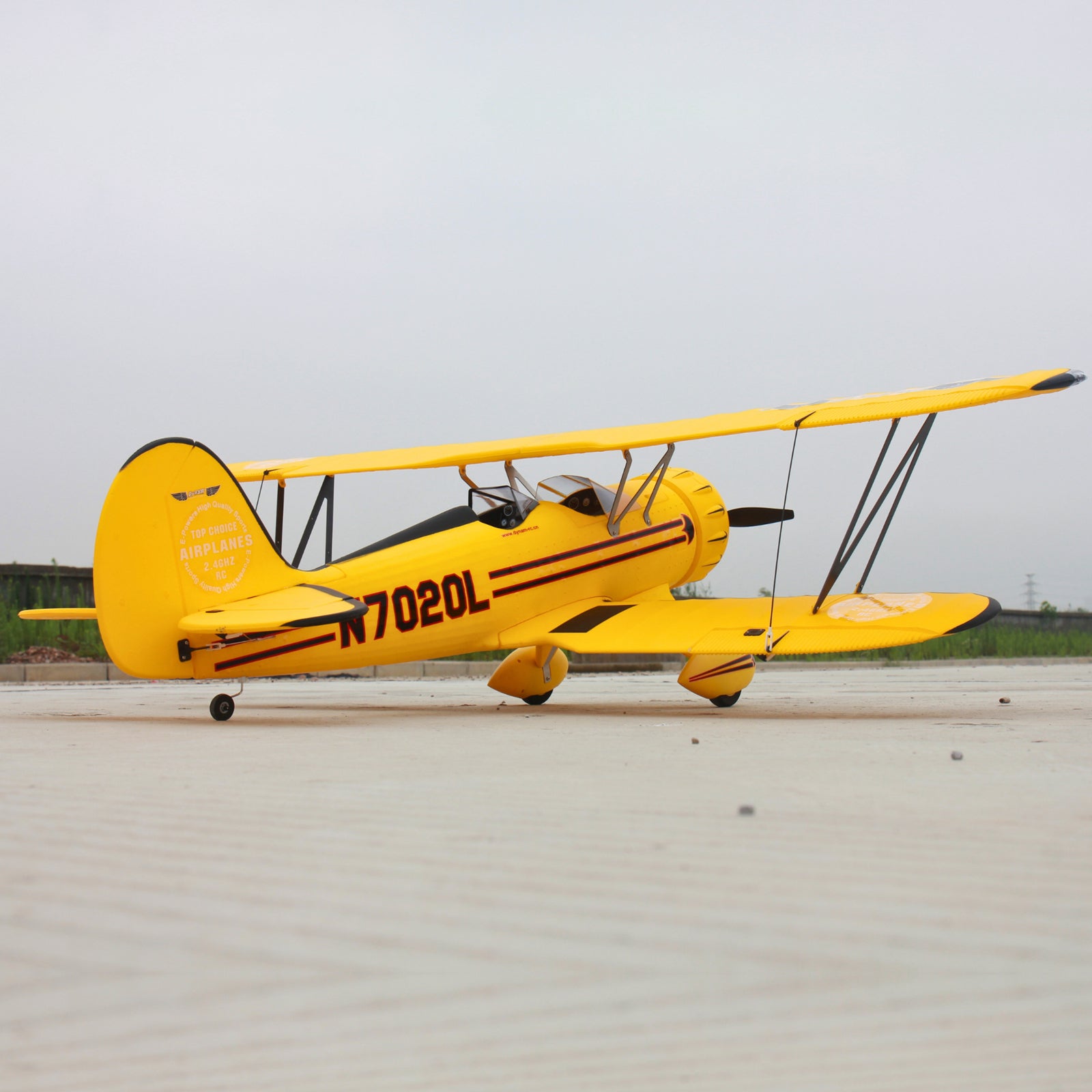 Dynam-Waco-YMF-5D-V2-Yellow-4S-Radio-Controlled-Biplane-1300mm-Wingspan-PNP-iStone-BNF-SRTF-DY8952YL