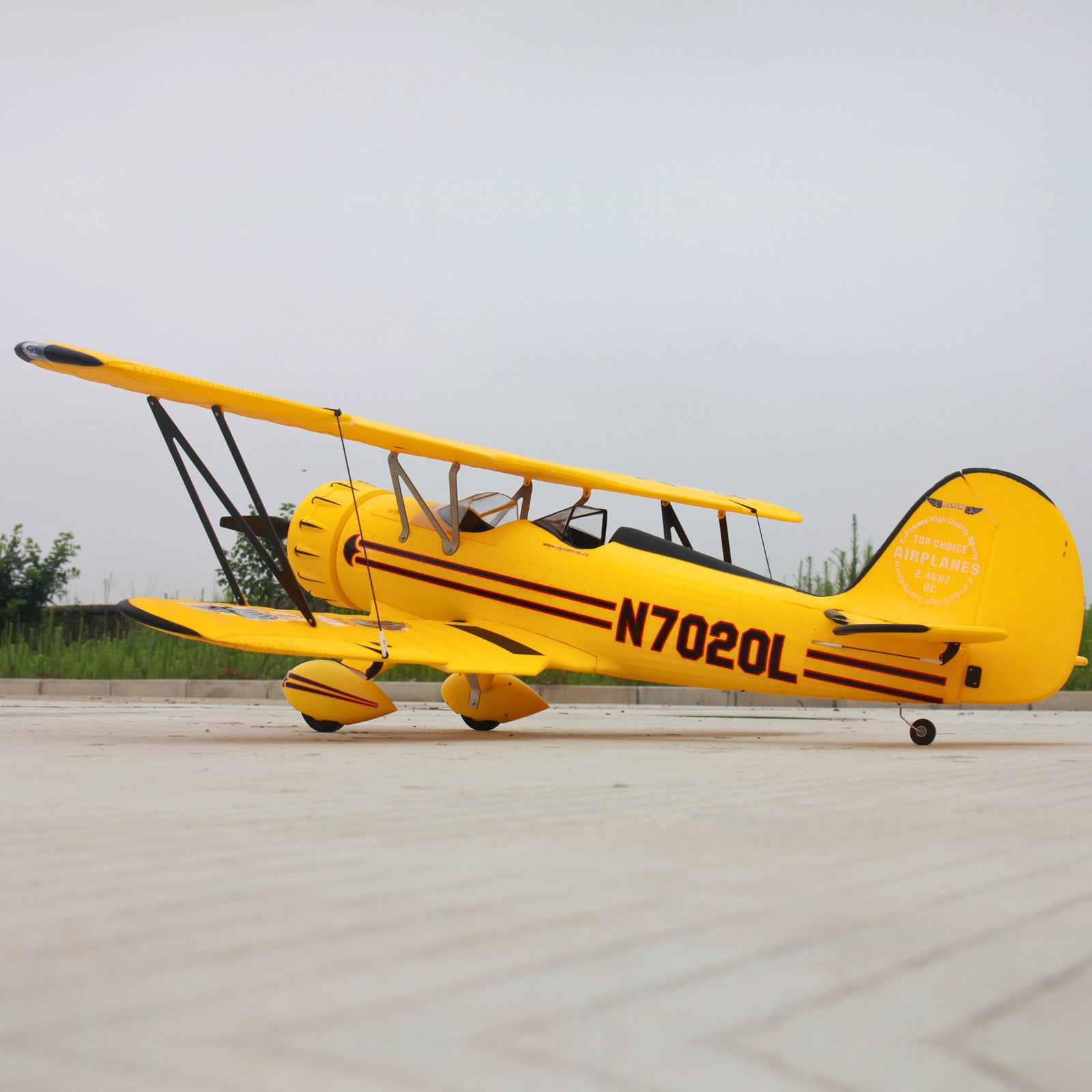 Dynam-Waco-YMF-5D-V2-Yellow-4S-Radio-Controlled-Biplane-1300mm-Wingspan-PNP-iStone-BNF-SRTF-DY8952YL