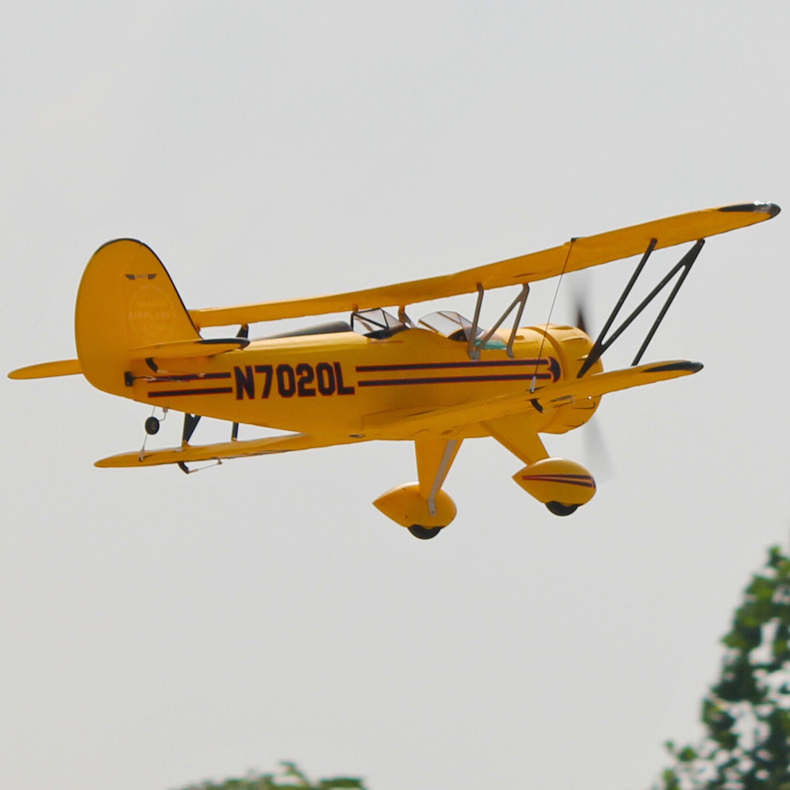 Dynam-Waco-YMF-5D-V2-Yellow-4S-Radio-Controlled-Biplane-1300mm-Wingspan-PNP-iStone-BNF-SRTF-DY8952YL