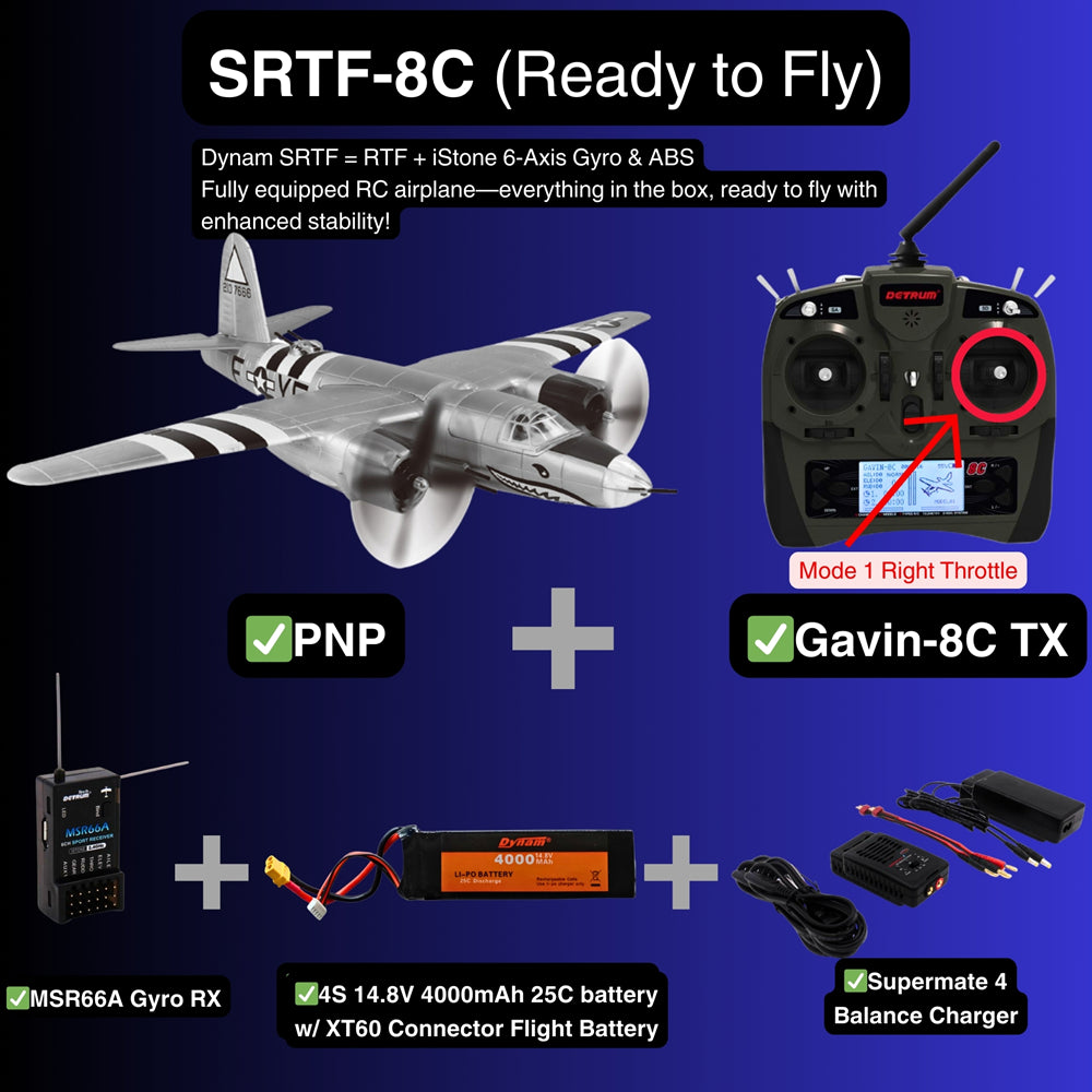 Dynam B 26 Marauder 4S RC Twin Warbird SRTF 8C Mode 1