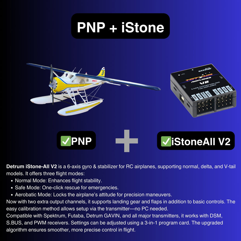 Dynam DHC 2 Beaver V2 Blue 4S SeaLand RC Seaplane PNP iStone