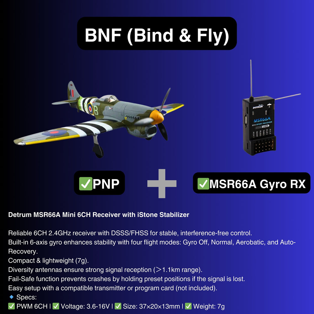 Dynam Hawker Tempest V2 4S RC Warbird BNF