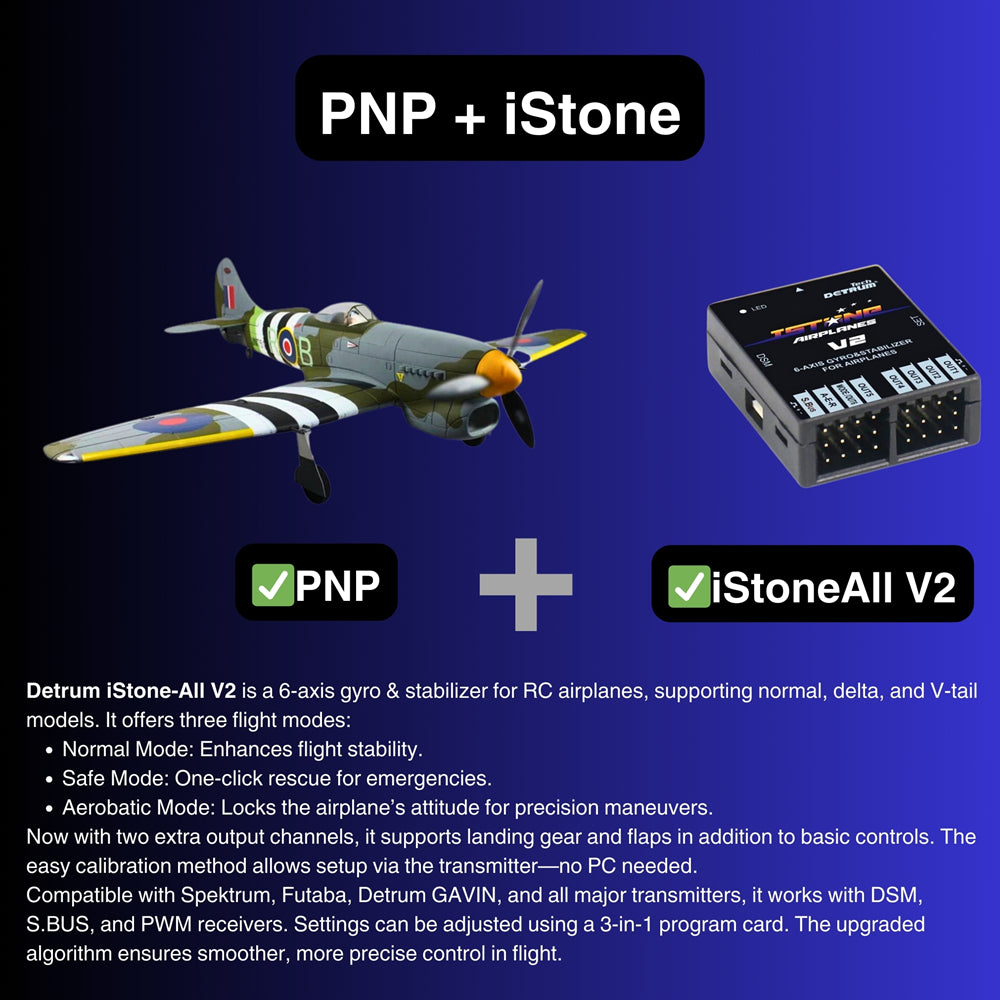 Dynam Hawker Tempest V2 4S RC Warbird PNP iStone