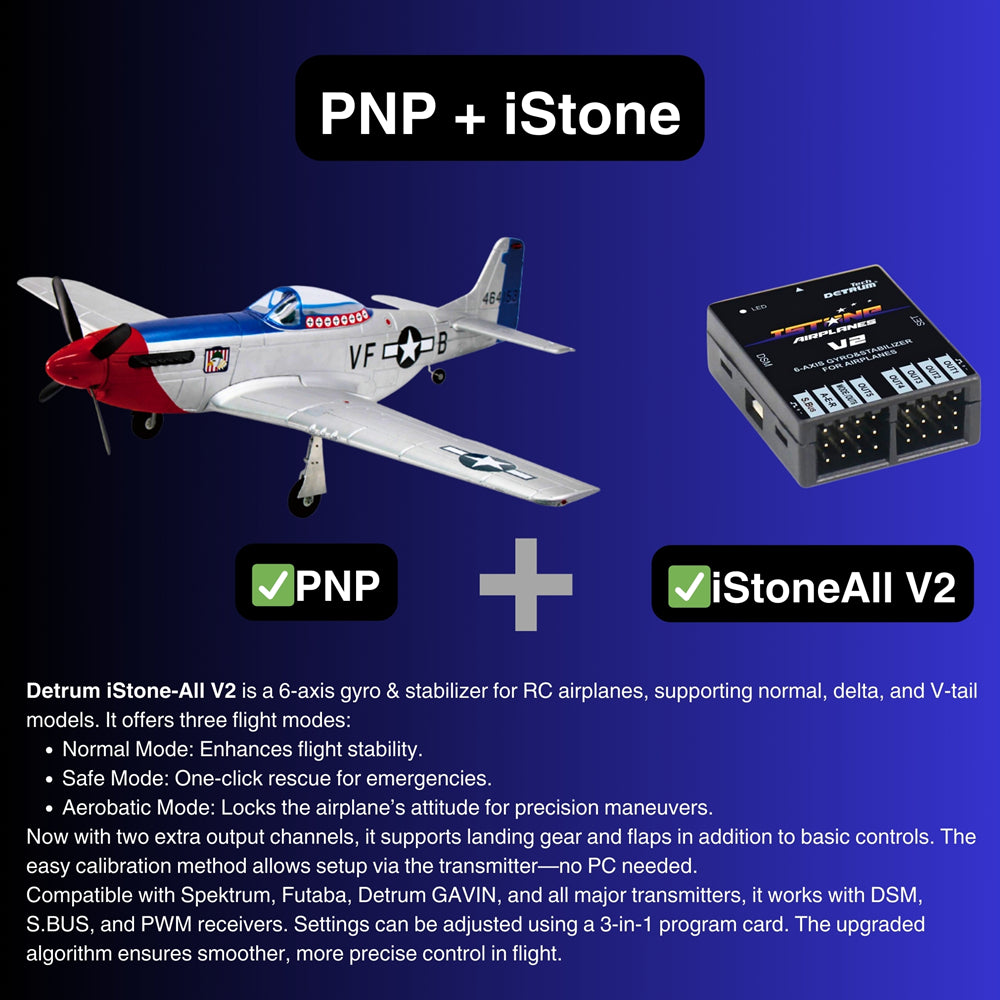 Dynam P 51 Mustang V2 Fred Glover RC Warbird Plane PNP iStone