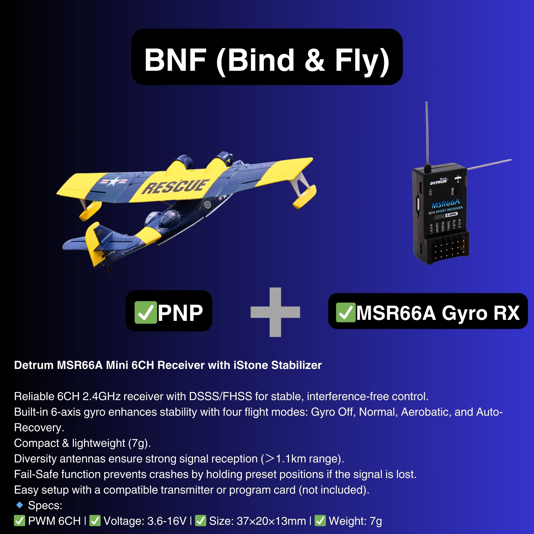 Dynam PBY Catalina V2 Blue Twin Engine RC Seaplane BNF