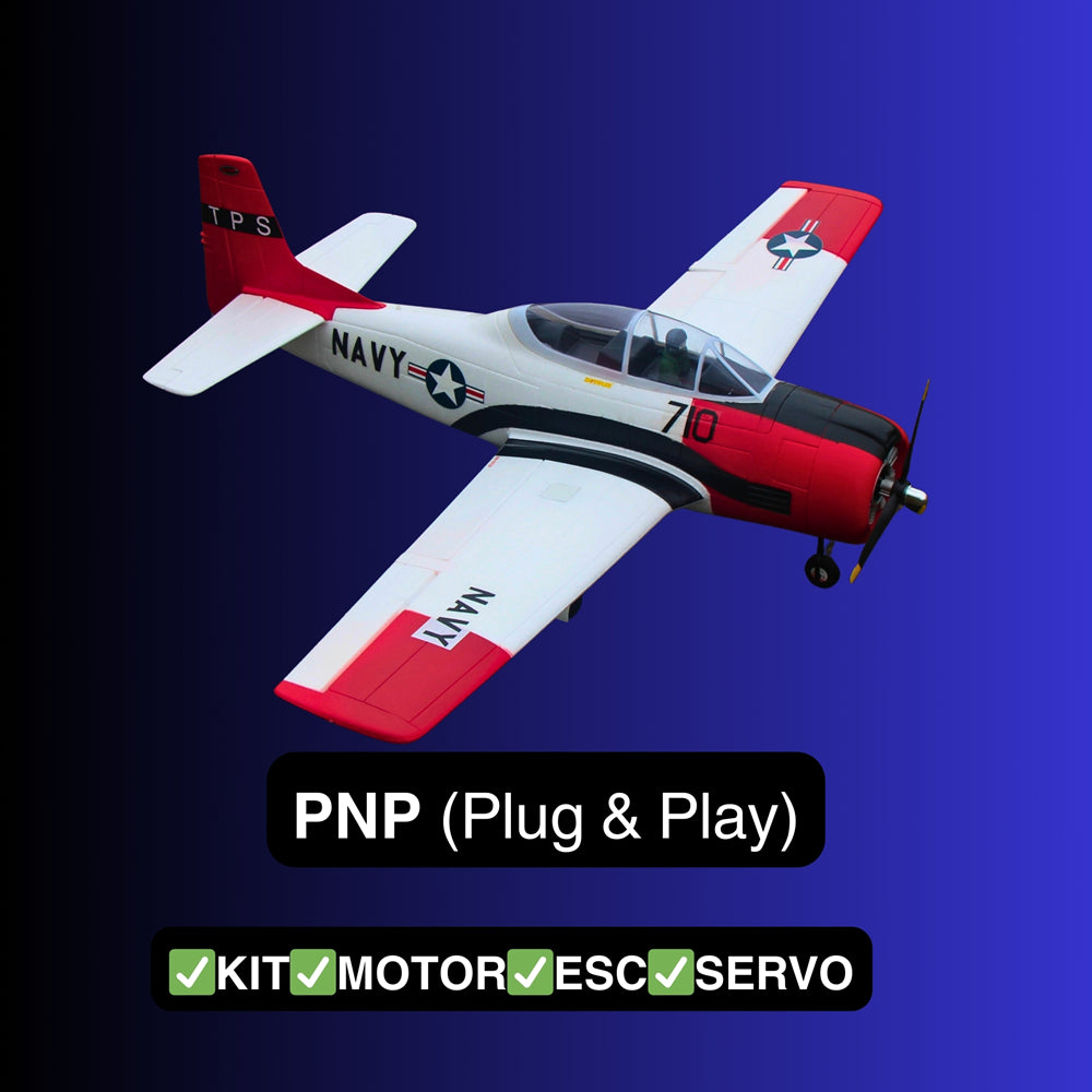 Dynam T 28 Trojan V2 Red 4S RC Warbird Plane PNP