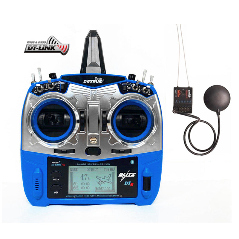 Telemetry Blue Box Detrum Blitz DT9 9CH Smart Programming/Telemetry Transmitter