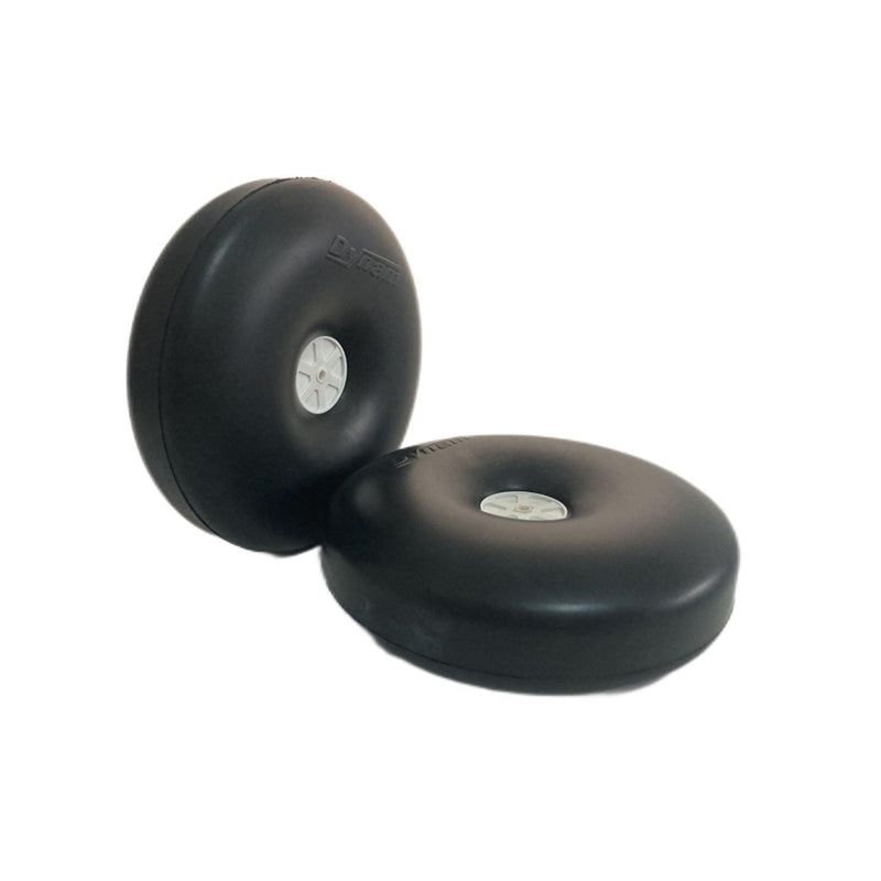 Dynam 5.5" Smooth Surface Rubber Foam Wheel for RC Airplane 2pcs 3.7mm Hole Axle DY-W01