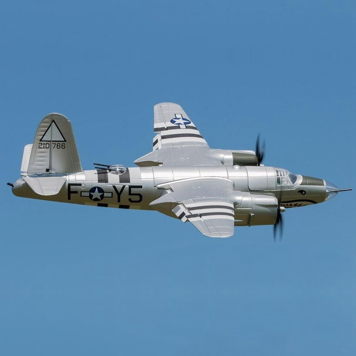 Dynam-B-26-Marauder-4S-Radio-Controlled-Twin-Warbird-Plane-1.5m-Flaps-Silver-DY8972SV-SRTF_2