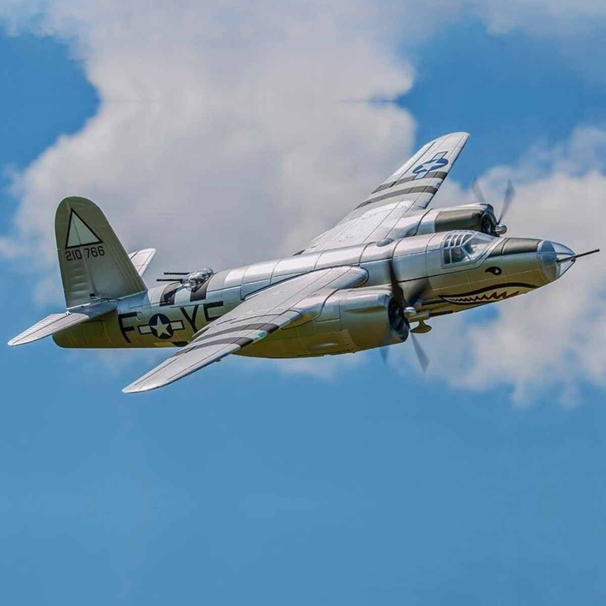 Dynam-B-26-Marauder-4S-Radio-Controlled-Twin-Warbird-Plane-1.5m-Flaps-Silver-DY8972SV-SRTF_3