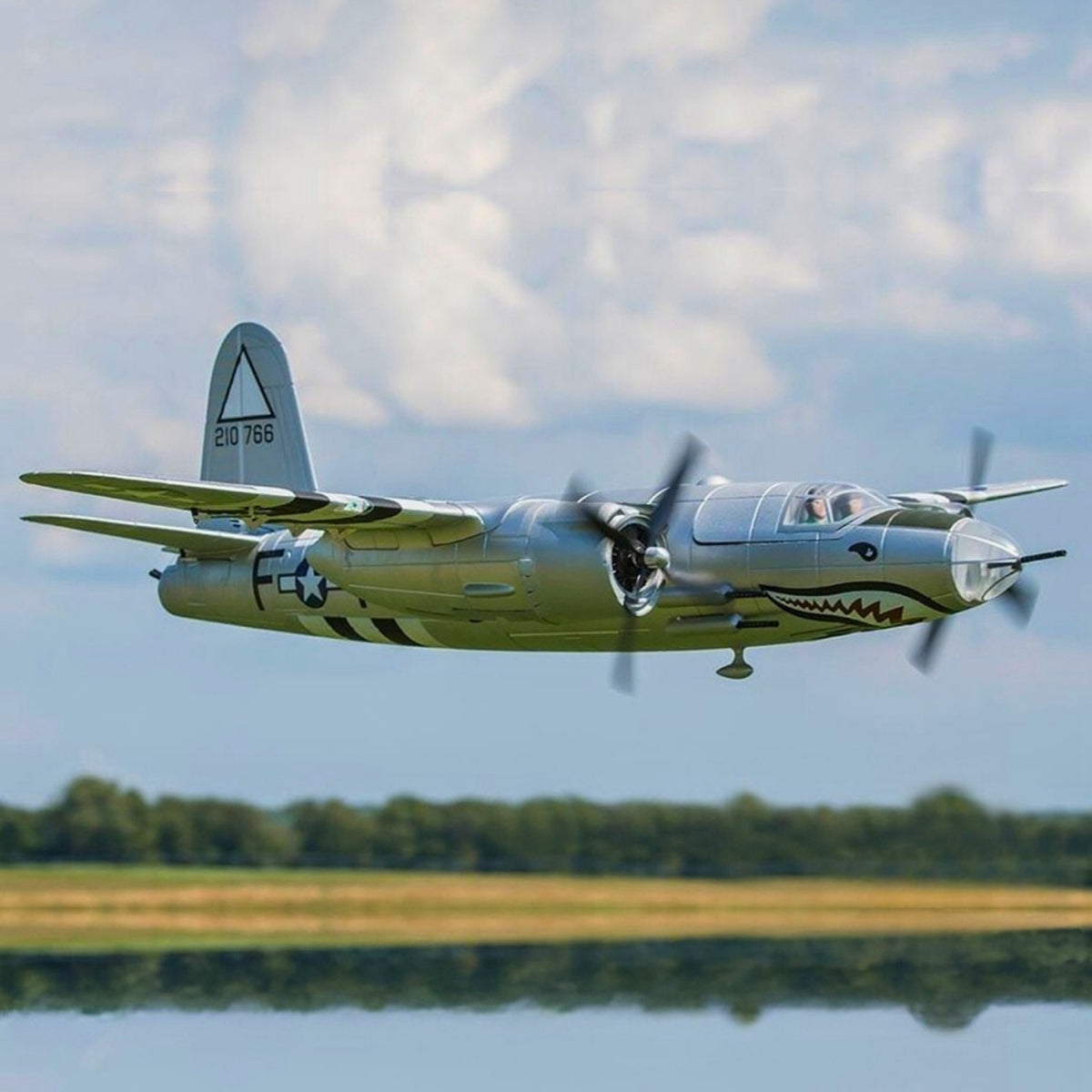 Dynam-B-26-Marauder-4S-Radio-Controlled-Twin-Warbird-Plane-1.5m-Flaps-Silver-DY8972SV-SRTF_5